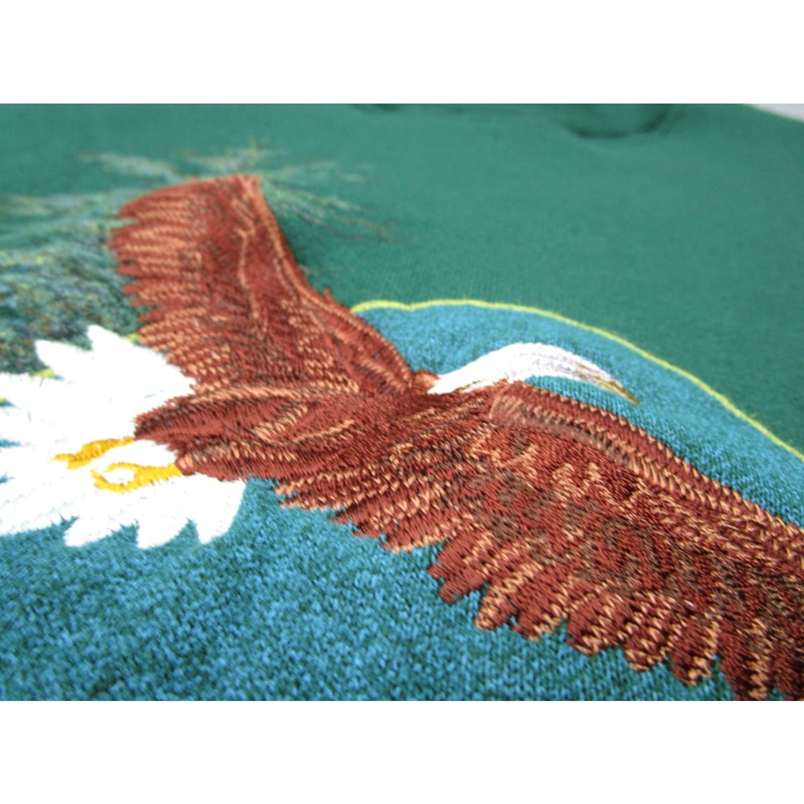 Lee VINTAGE LEE Sweatshirt Mens 2XL Green Heavyweight Embroidered Eagle Crew Neck Pullover USA Men Size US XXL / EU 58 / 5 - 4 Thumbnail