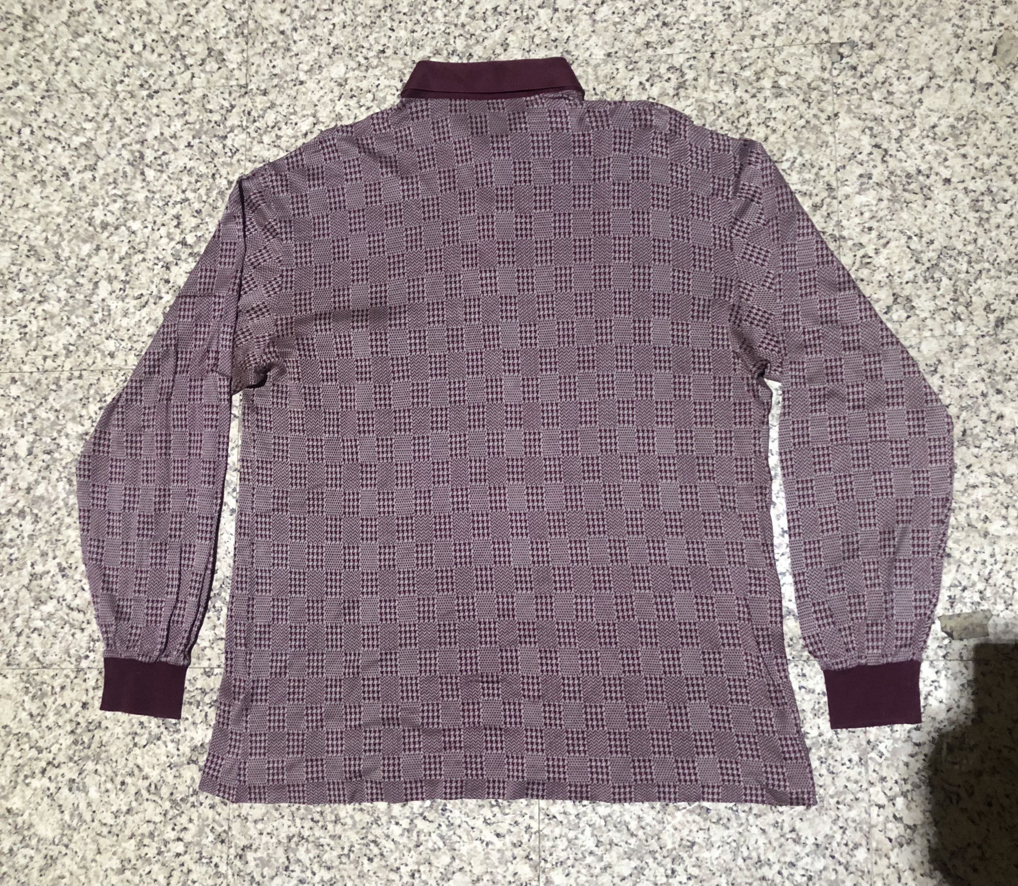 Yves Saint Laurent Vintage Yves Saint Laurent Pour Homme Houndstooth Knit Polo Size US M / EU 48-50 / 2 - 11 Thumbnail