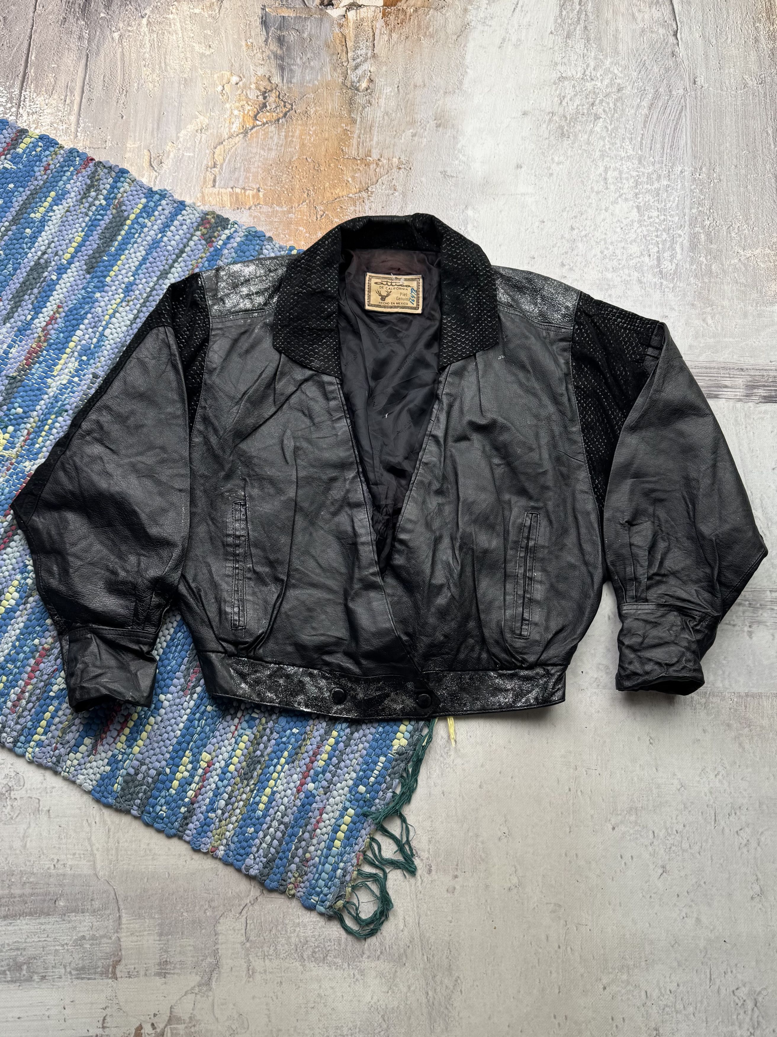 Japanese Brand Vintage 80's Leather Jacket A241(25)D15 Size M / US 6-8 / IT 42-44 - 1 Thumbnail