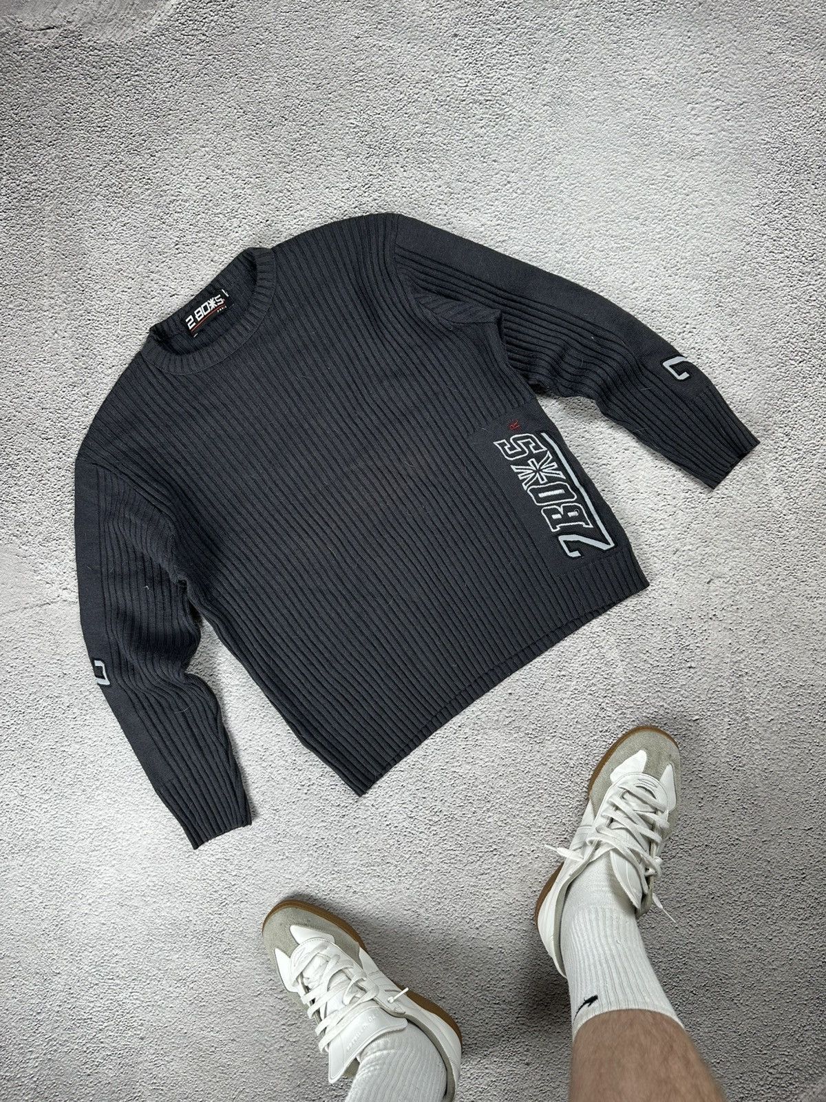 Japanese Brand Crazy Diesel Style Wool Knitwear Y2K Japan Faded SK 8 Style Size US M / EU 48-50 / 2 - 1 Thumbnail