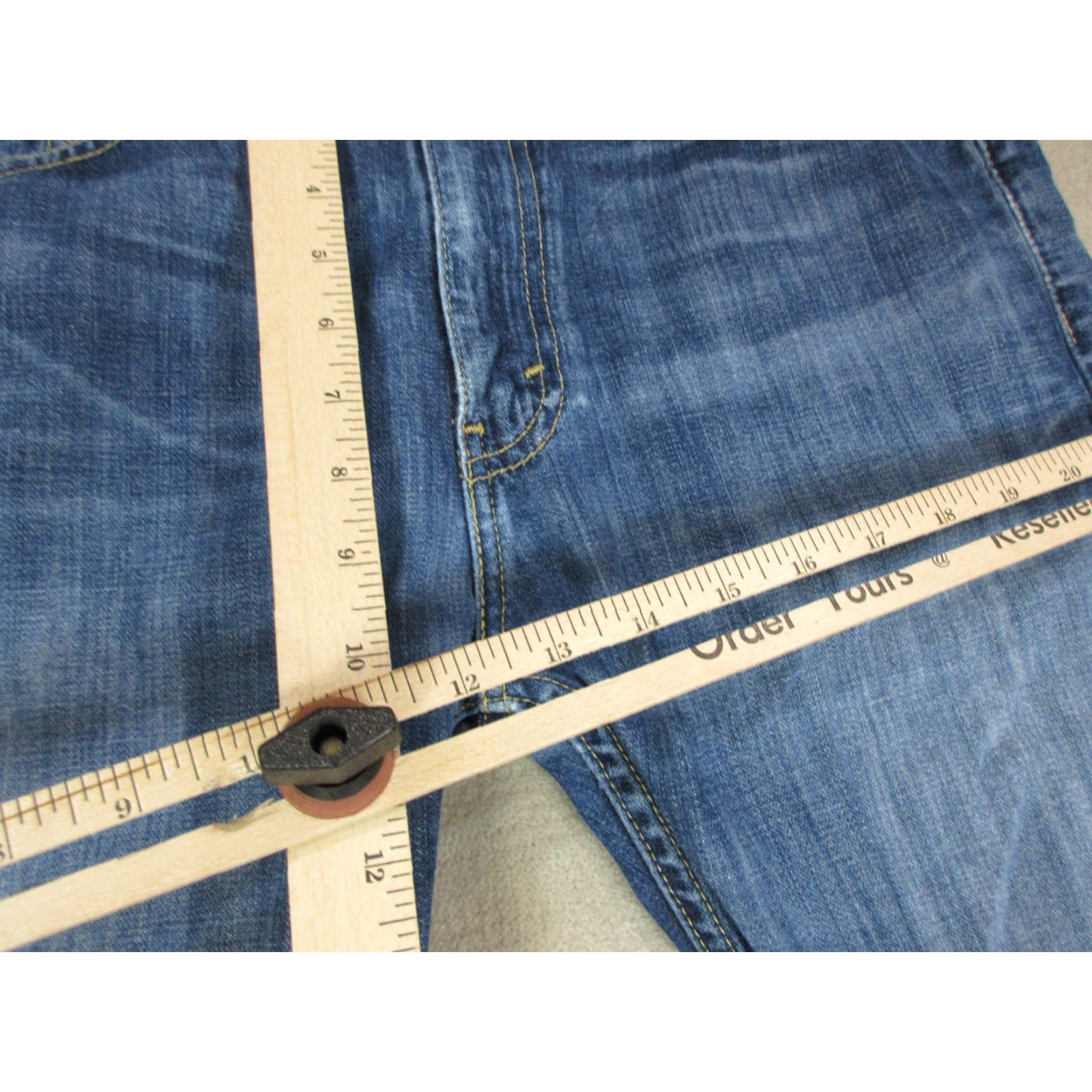 Levi's Levis Jeans Mens 32x32 Blue 513 Slim Straight Denim Dark Wash Logo Pockets Cotton Regular 32 Inseam Jeans Mens Size US 32 / EU 48 - 4 Thumbnail