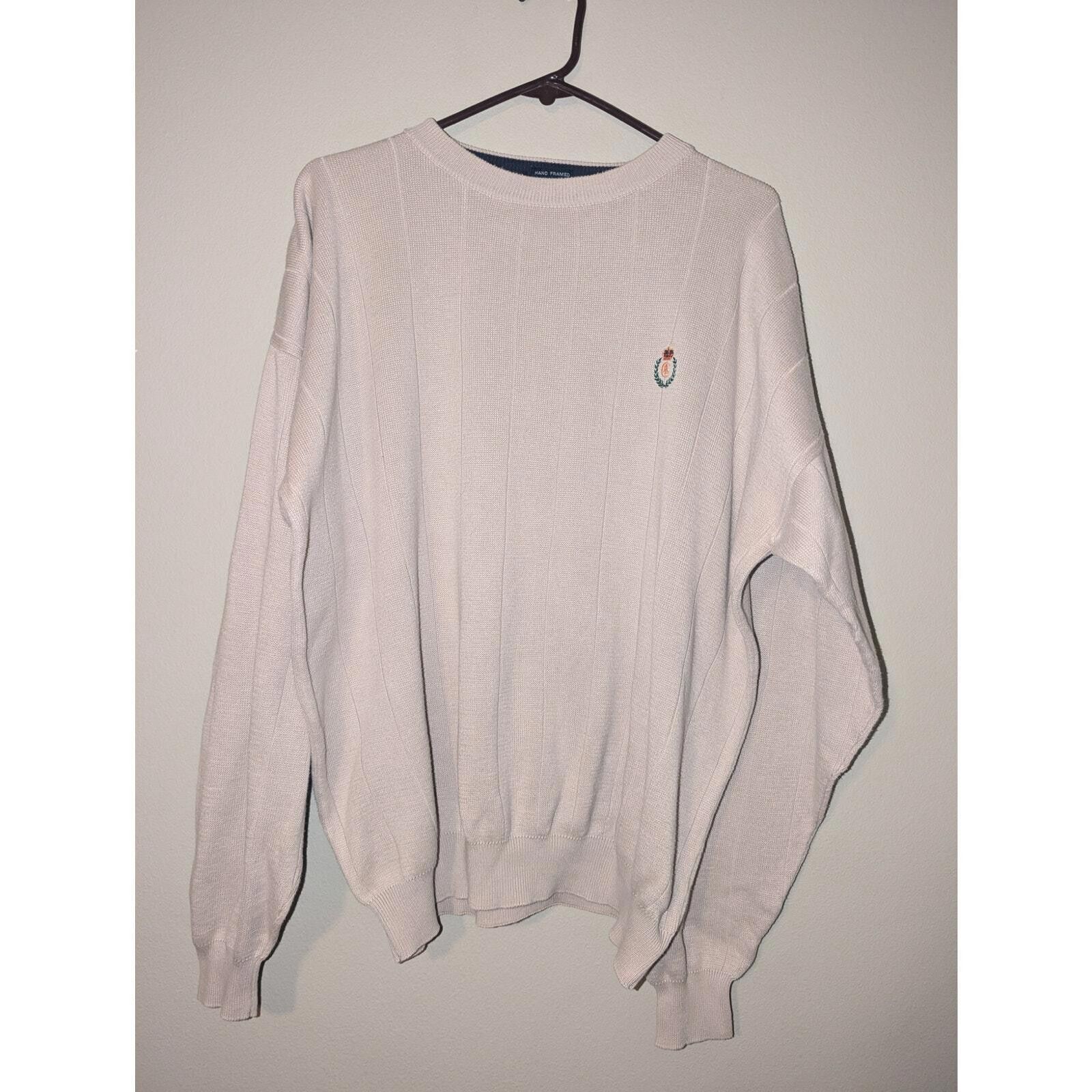 Designer Vintage Chaps Ralph Lauren Men's Cream Knit Sweater XL Size US XL / EU 56 / 4 - 1 Thumbnail