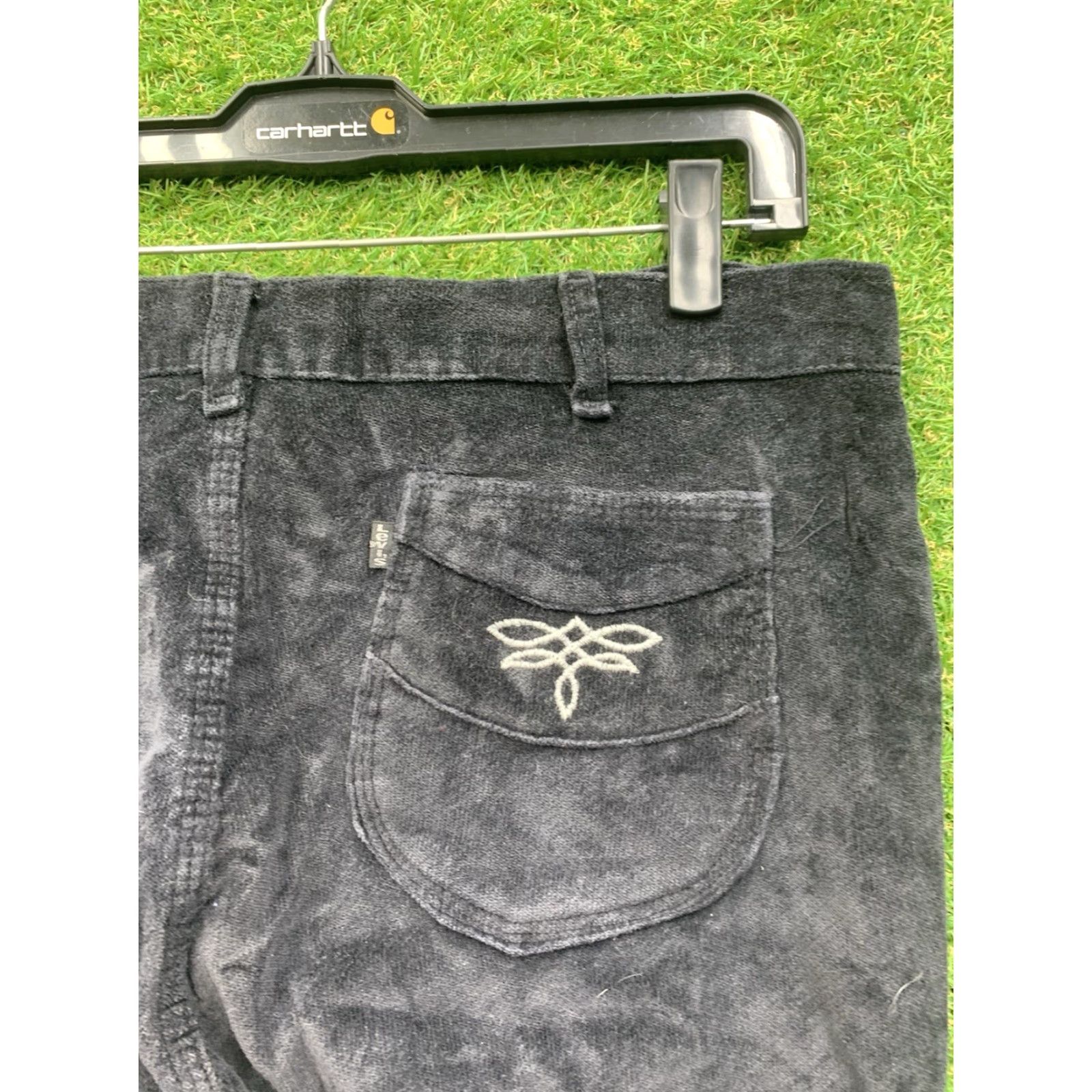 Levi's VINTAGE Levi's Pants Womens 11 Bootcut Black Corduroy 34x29 70s Size 32" / US 10 / IT 46 - 7 Thumbnail
