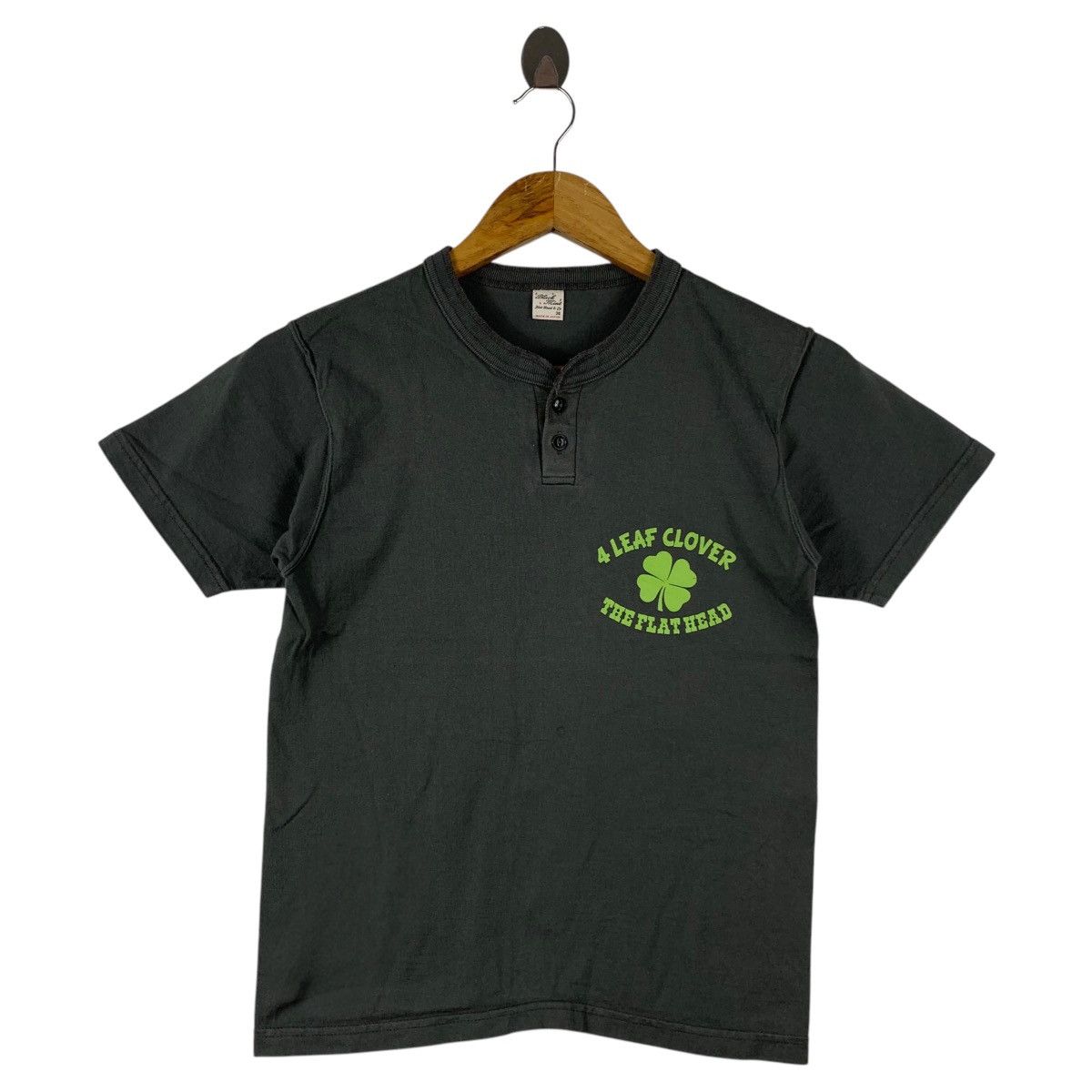 Japanese Brand × The Flat Head THE FLAT HEAD 4 leaf clover back printed tee Size US XXS / EU 40 - 2 Thumbnail