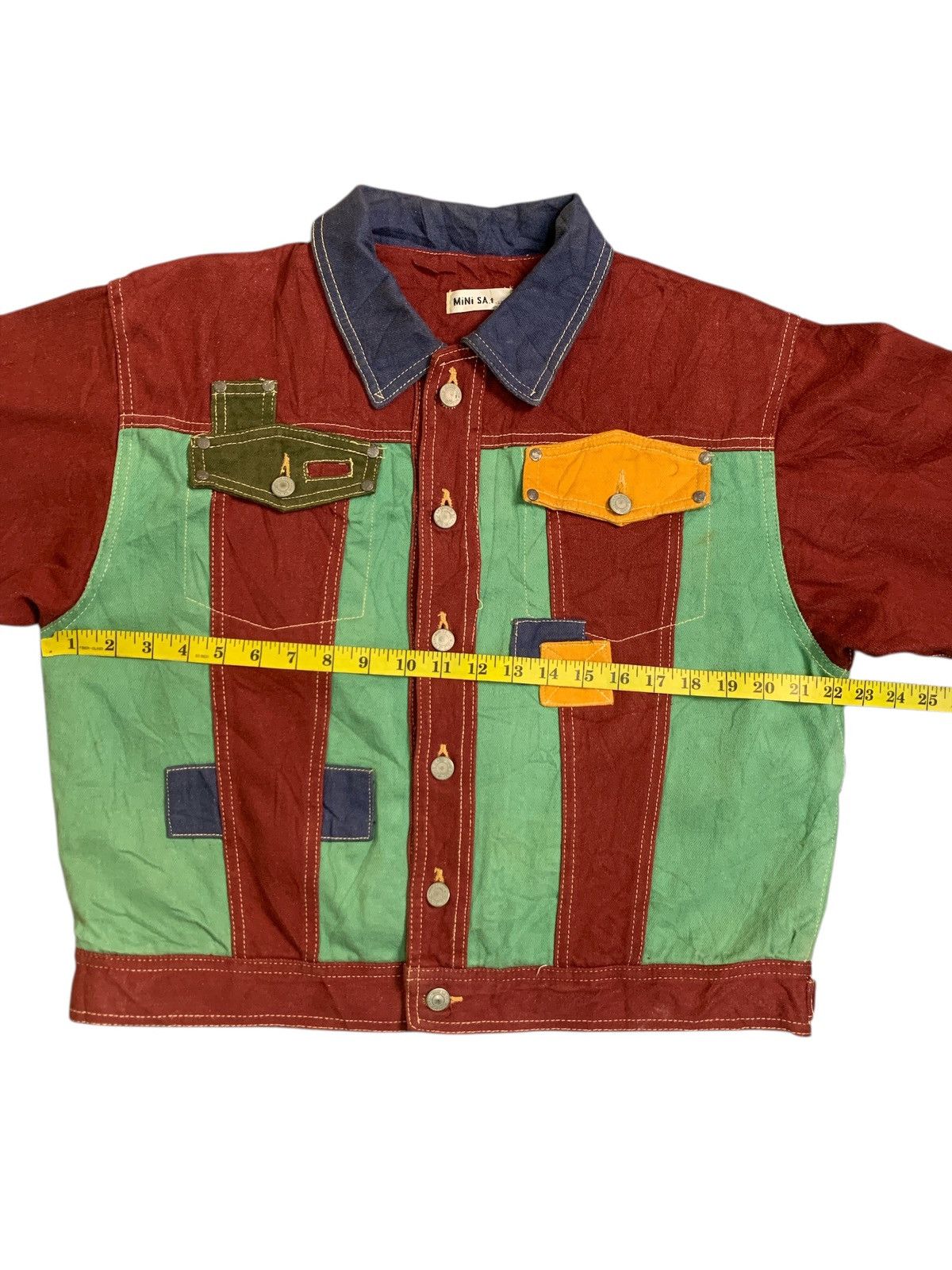 Japanese Brand Rare Design Vintage Mini SA.t Trucker Jackets Size L / US 10 / IT 46 - 7 Thumbnail