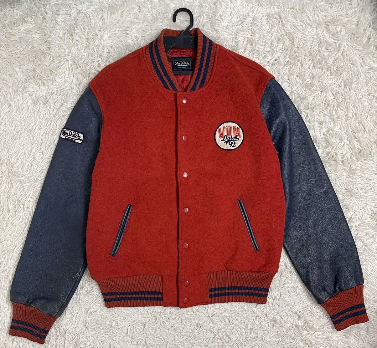 Von Dutch Von Dutch Lambskin/wool Varsity Jacket embroidery Size US XL / EU 56 / 4 - 2 Thumbnail