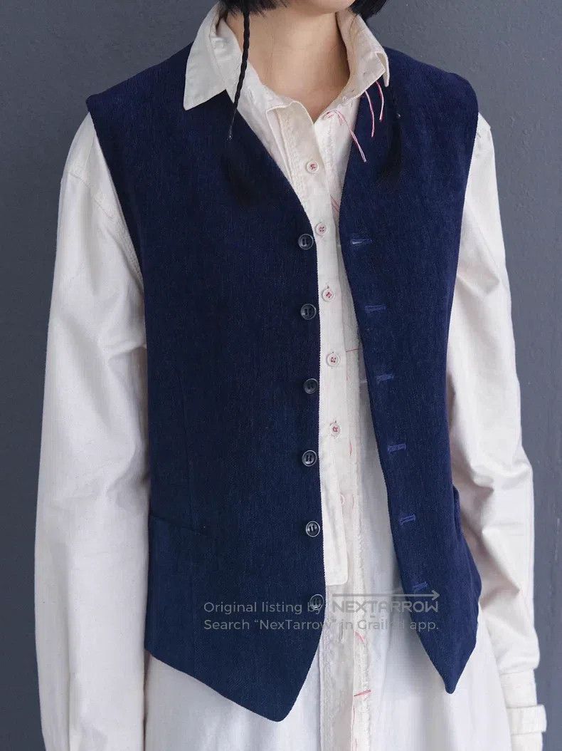Kenzo Kenzo Men's blue velvet vest Size US L / EU 52-54 / 3 - 4 Thumbnail
