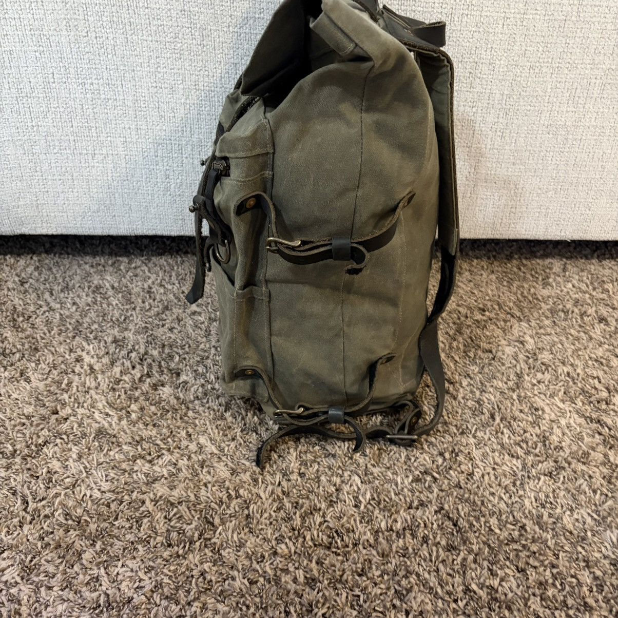 Bradley Mountain Bradley Mountain Wilder Backpack Waxed Canvas Leather Strap Size ONE SIZE - 14 Thumbnail
