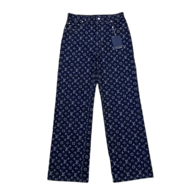 【美品】ルイヴィトン MONOGRAM TAILORED DENIM PANTS Louis Vuitton Louis Vuitton Monogram Tailored Denim Pants