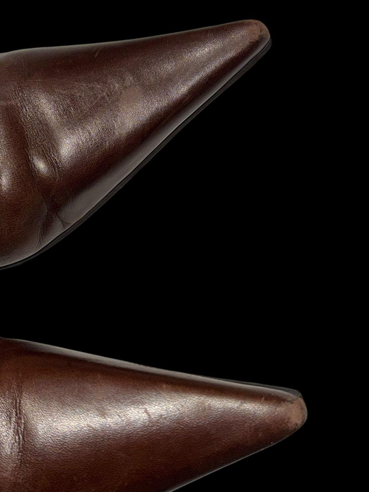 Buffalo London Vintage Buffalo Brown Leather Knee High Boots like El Dantes Size US 11 / IT 41 - 6 Thumbnail