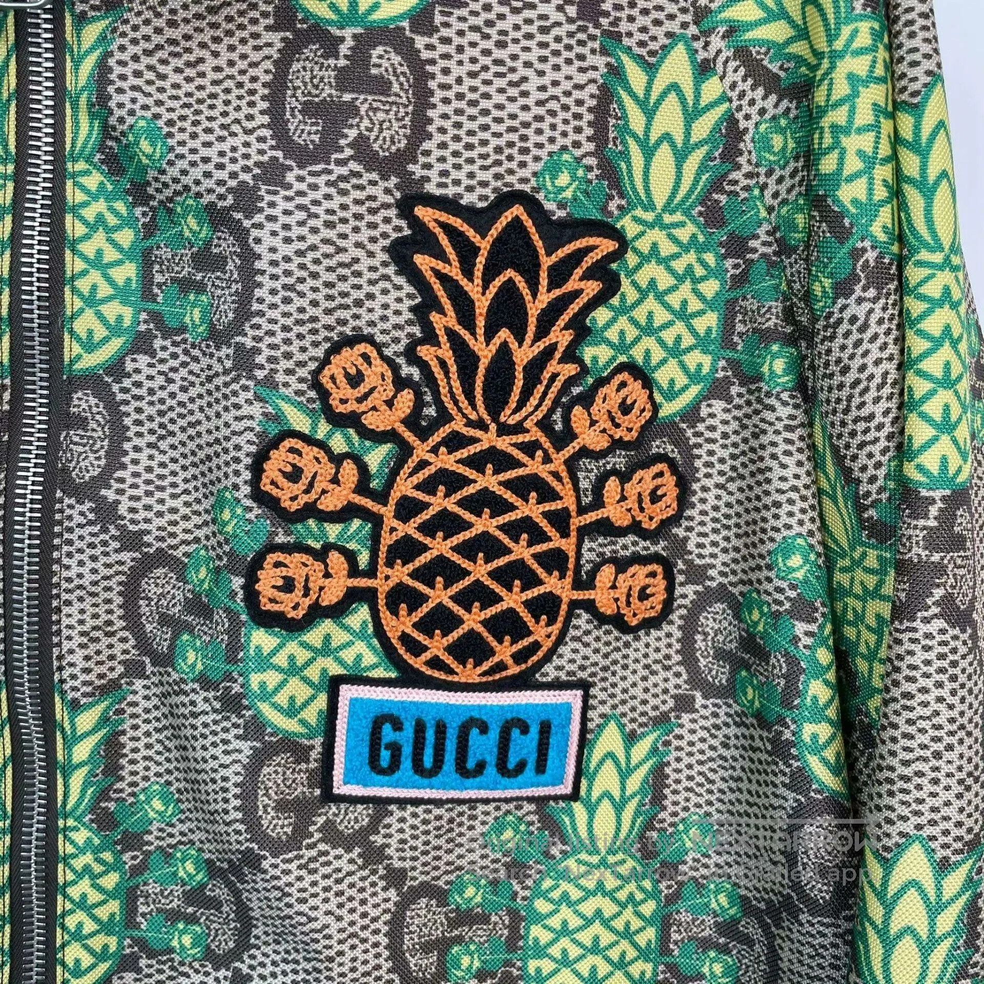 Gucci Gucci Pineapple Logo Print Zip Jacket. Size US S / EU 44-46 / 1 - 6 Thumbnail