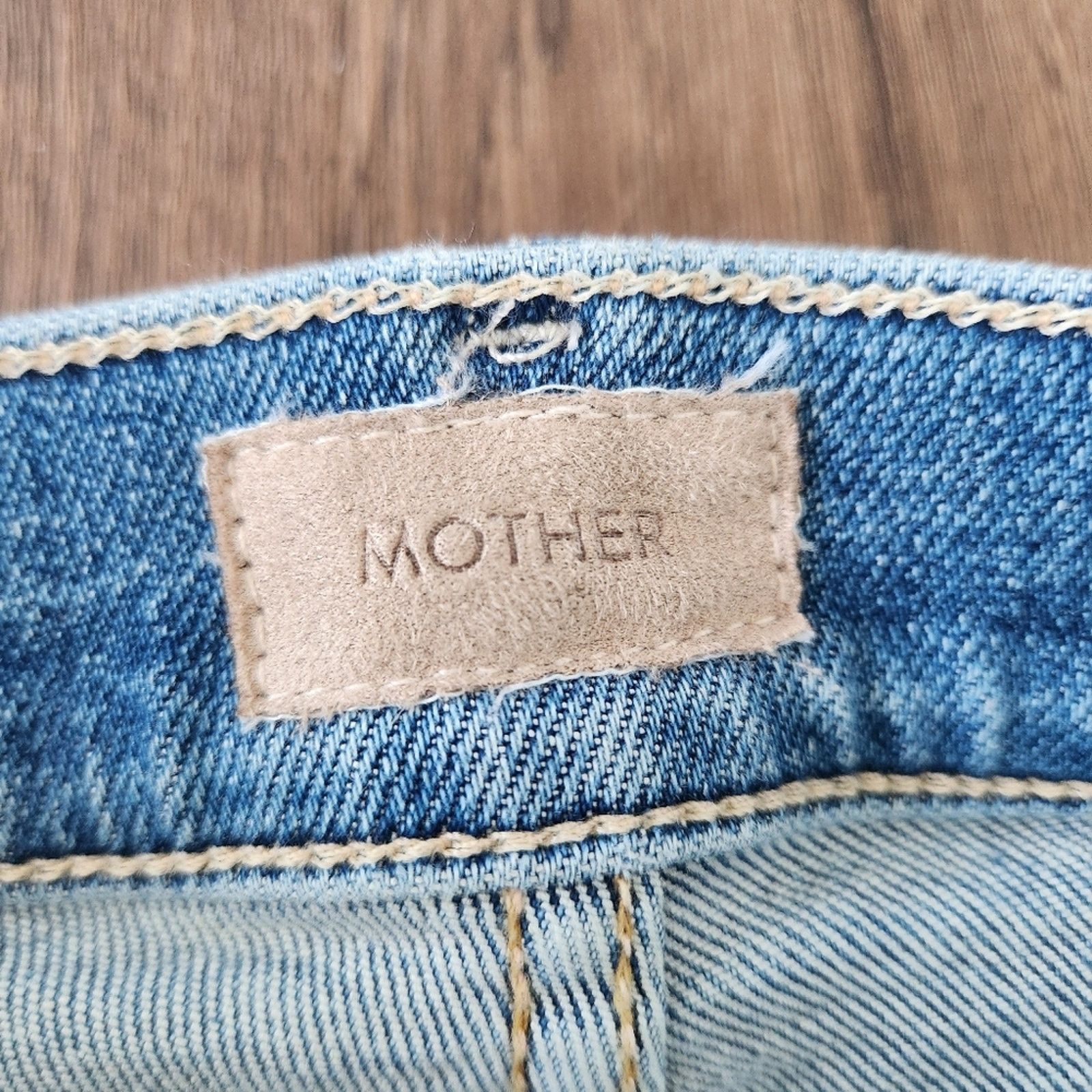 MOTHER MOTHER The Mid Rise Dazzler Ankle Fray Jeans Blue 29 Size 29" - 3 Thumbnail
