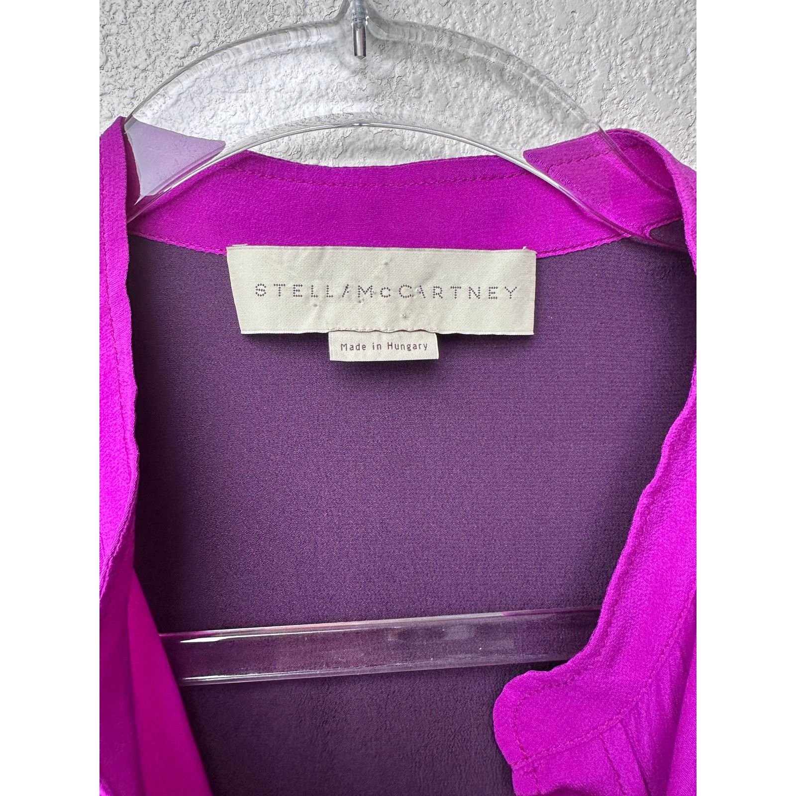 Stella McCartney Stella McCartney Blouse Purple Women US10 100% Silk Size L / US 10 / IT 46 - 6 Thumbnail