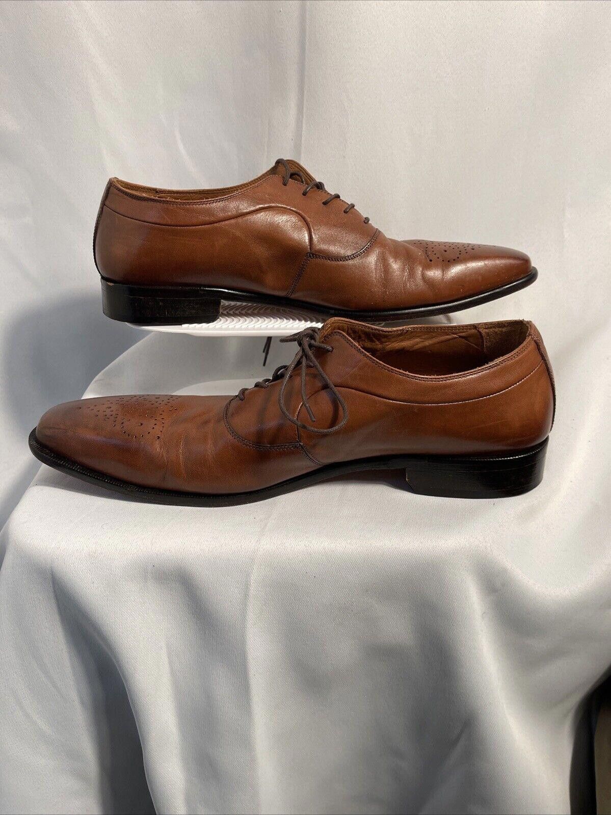 Designer Broletto Mens Black Leather Italian Size: 1l 1/2M Size US 11.5 / EU 44-45 - 2 Thumbnail