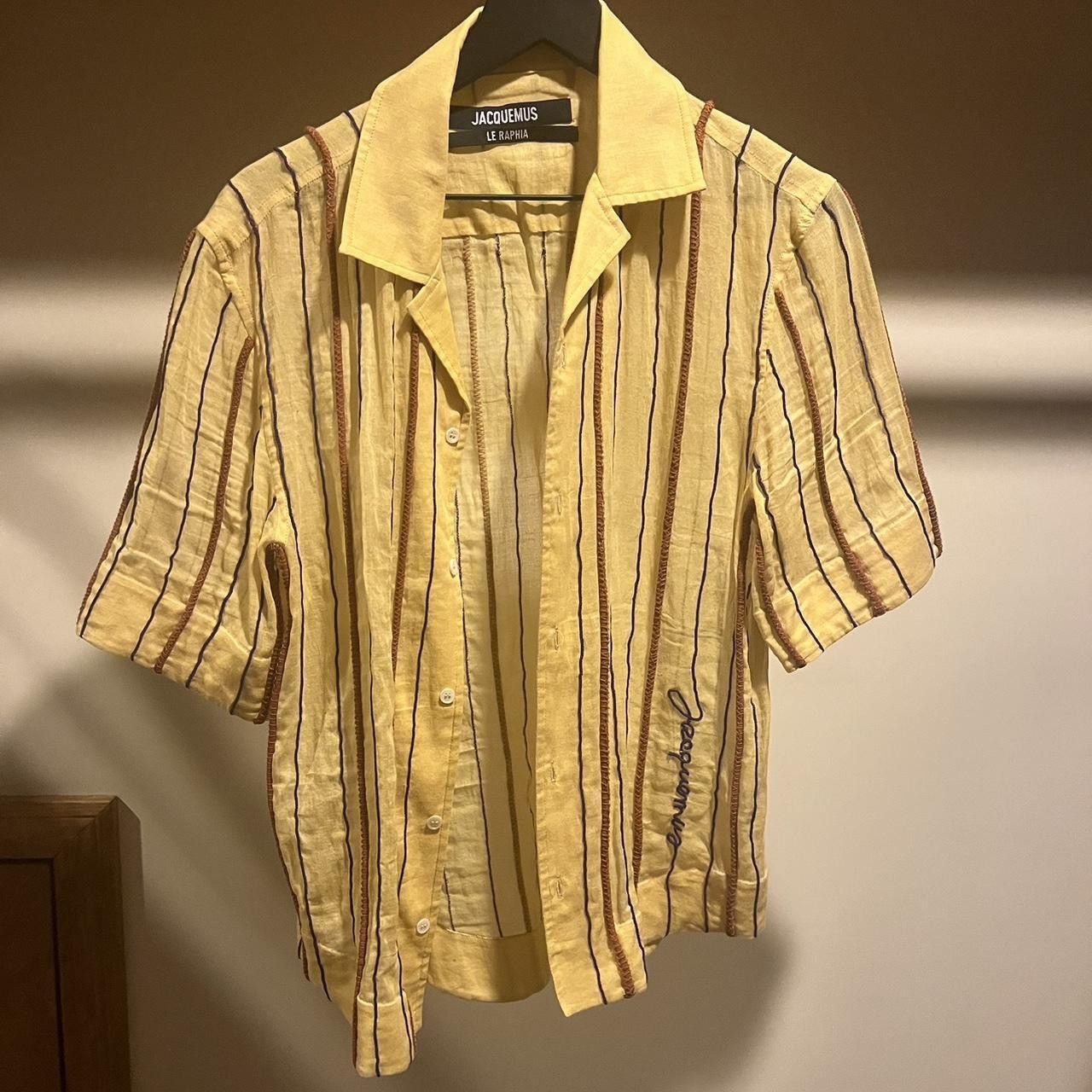 image of Jacquemus Jaquemus Button Up in Yellow, Men's (Size Small)