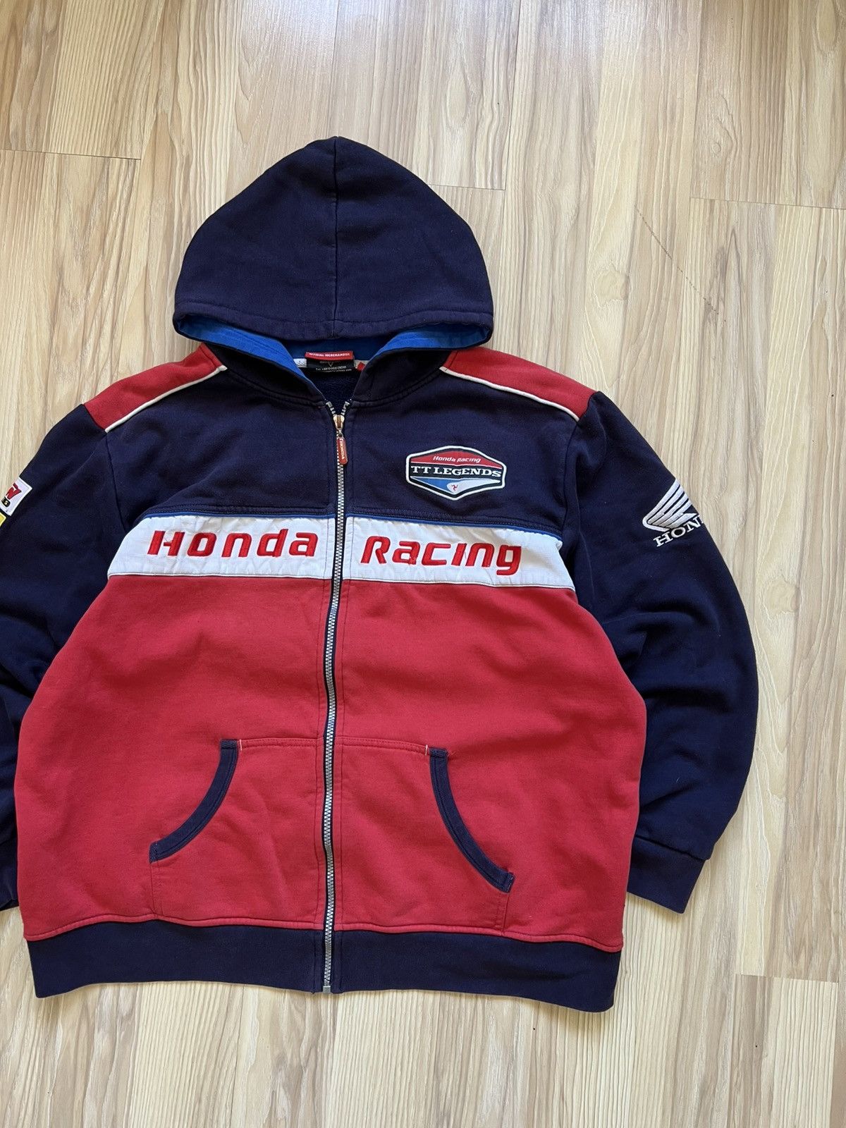 Honda Vintage Honda Racing Zip Hoodie Size US XL / EU 56 / 4 - 2 Thumbnail