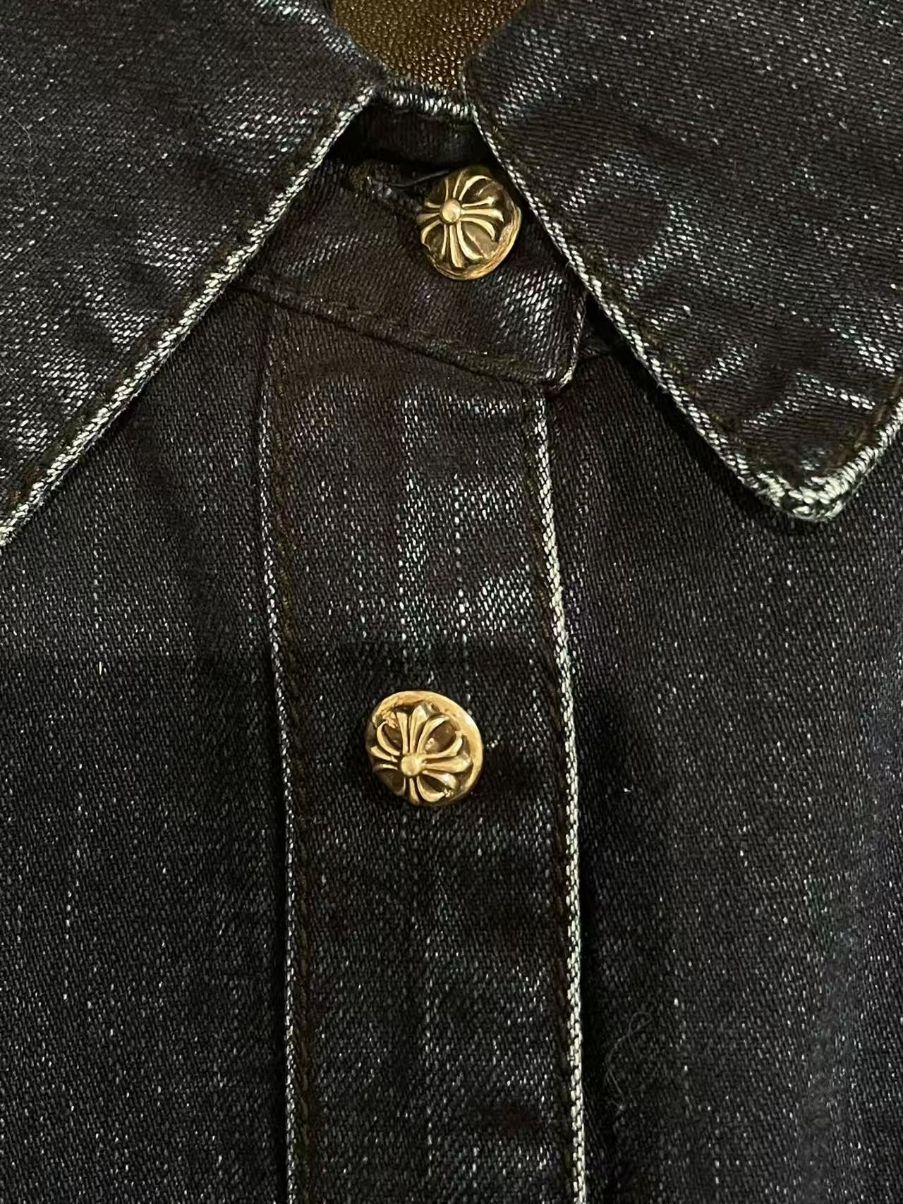 Chrome Hearts Chrome Hearts Women Cross Patch Denim Shirt Size US L / EU 52-54 / 3 - 4 Thumbnail