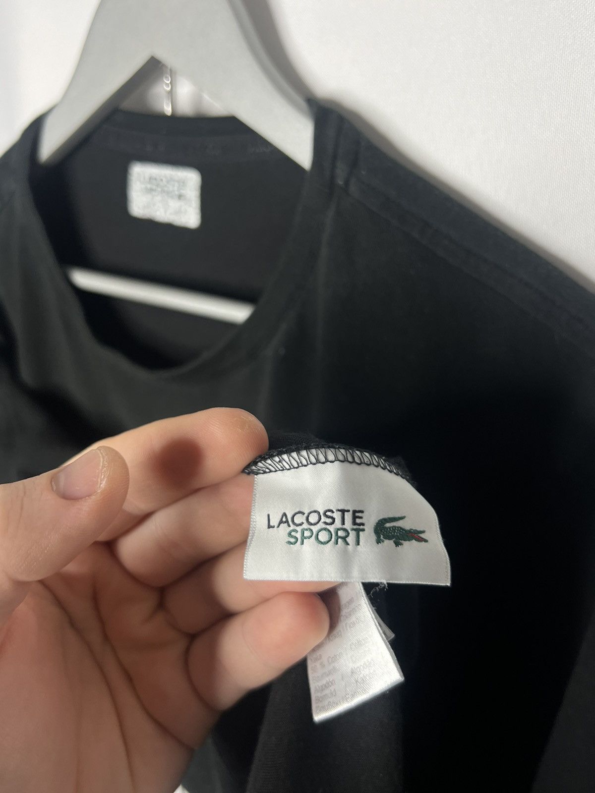 Lacoste × Vintage 🔥Lacoste Big Logo T-Shirt Luxury Tee Black🔥 Size US L / EU 52-54 / 3 - 6 Thumbnail