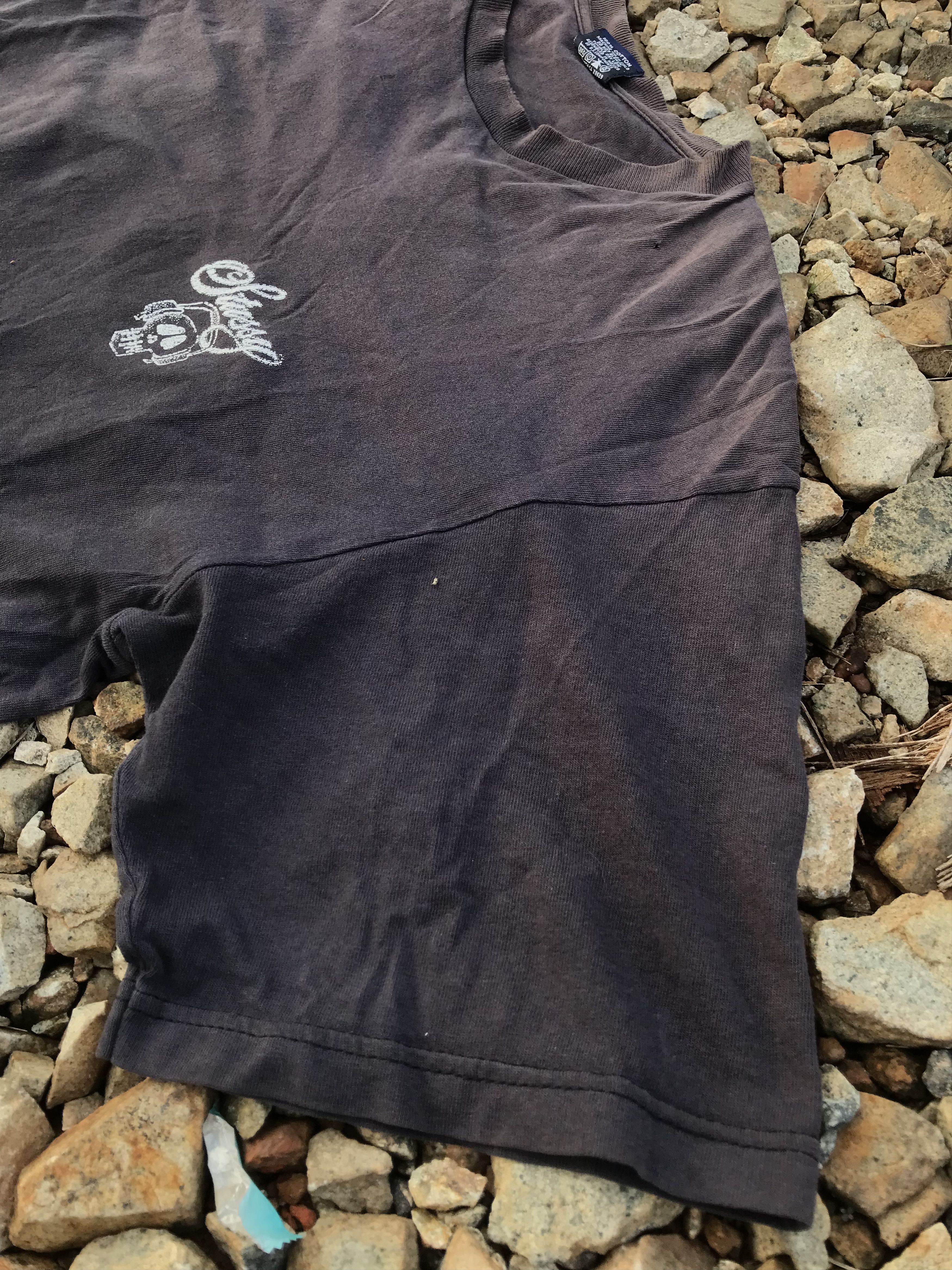 Stussy Trashed Faded Stussy Skull Distressed Tee Shirt Size US L / EU 52-54 / 3 - 6 Thumbnail