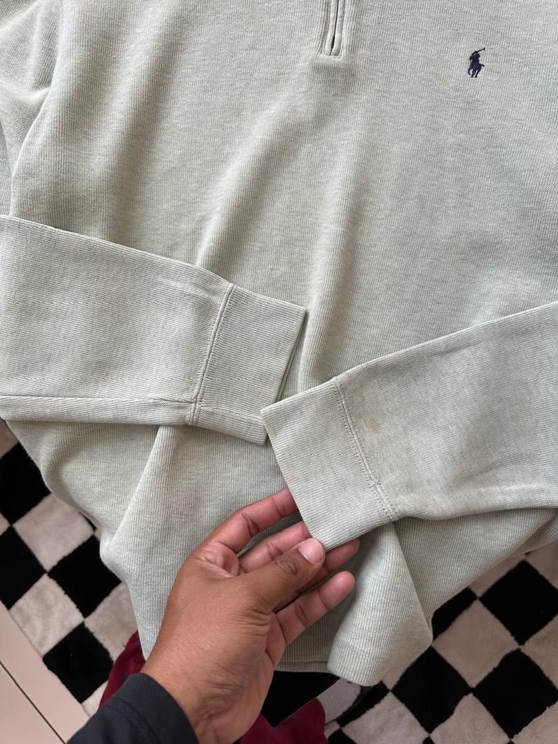 Polo Ralph Lauren × Ralph Lauren × Vintage VINTAGE POLO RALPH LAUREN HALF ZIPPER MINT GREEN Size US L / EU 52-54 / 3 - 3 Thumbnail