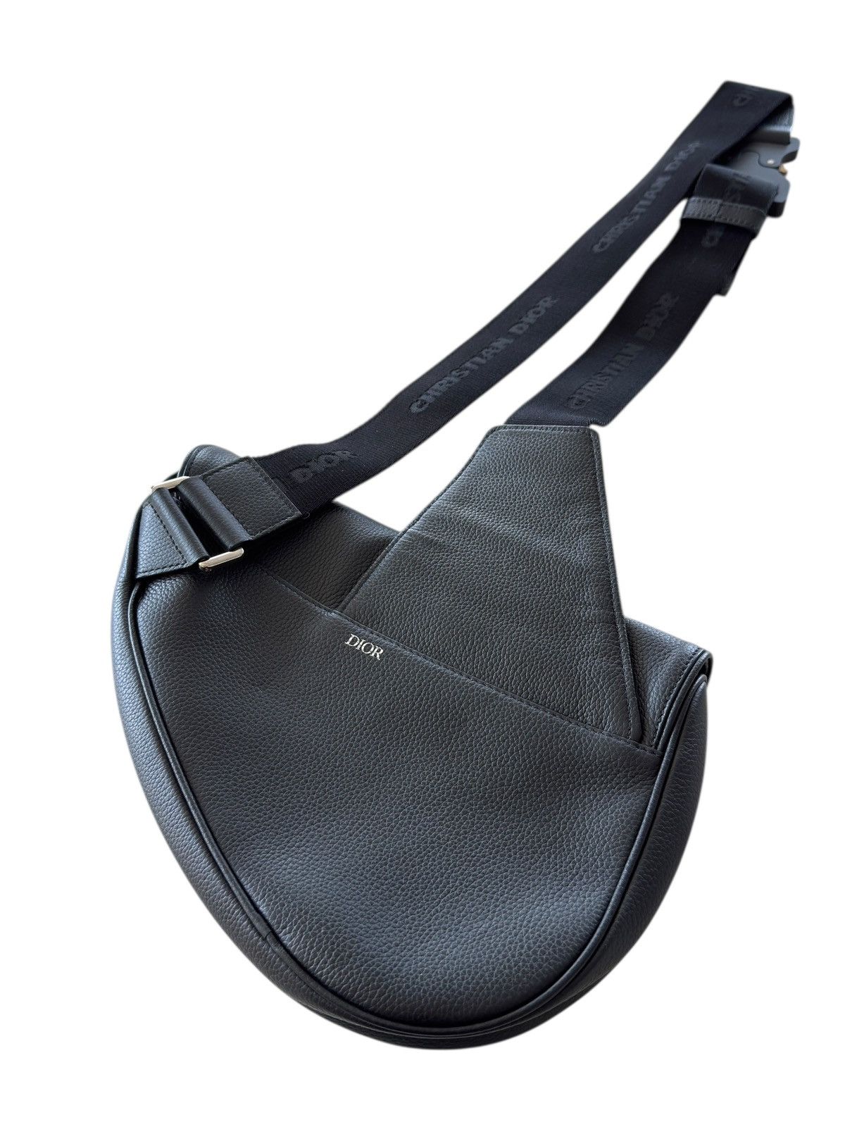 Alyx × Dior Dior Black Leather Men’s Saddle Bag Size ONE SIZE - 4 Thumbnail