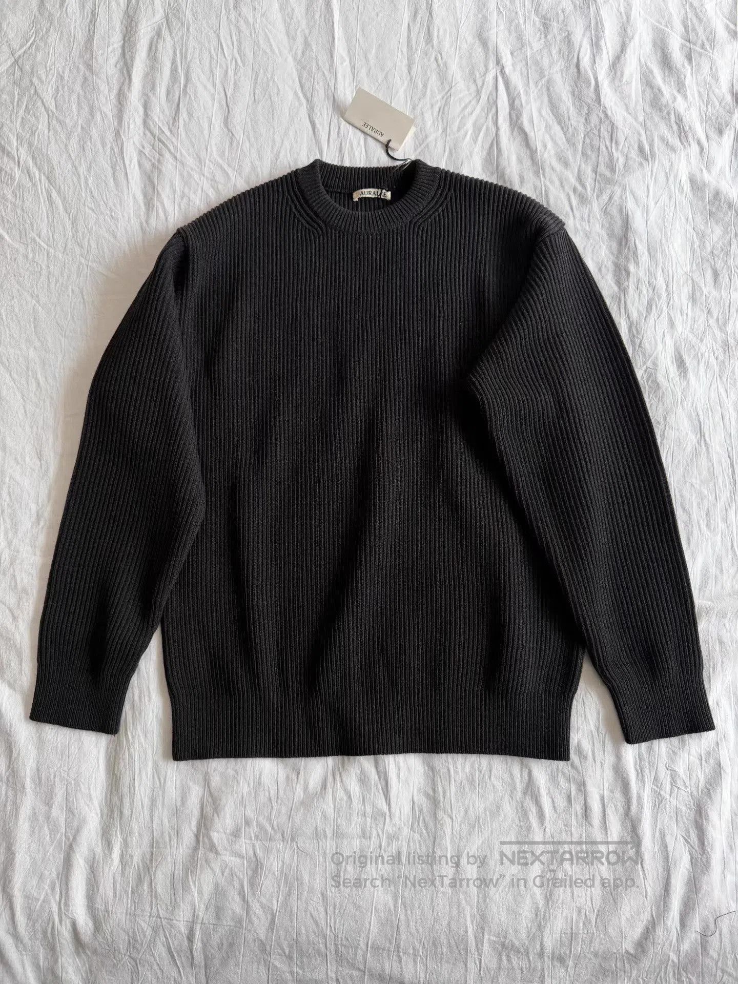 Auralee Black Ribbed Long Sleeve Sweater - Size S. Size US S / EU 44-46 / 1 - 1 Thumbnail