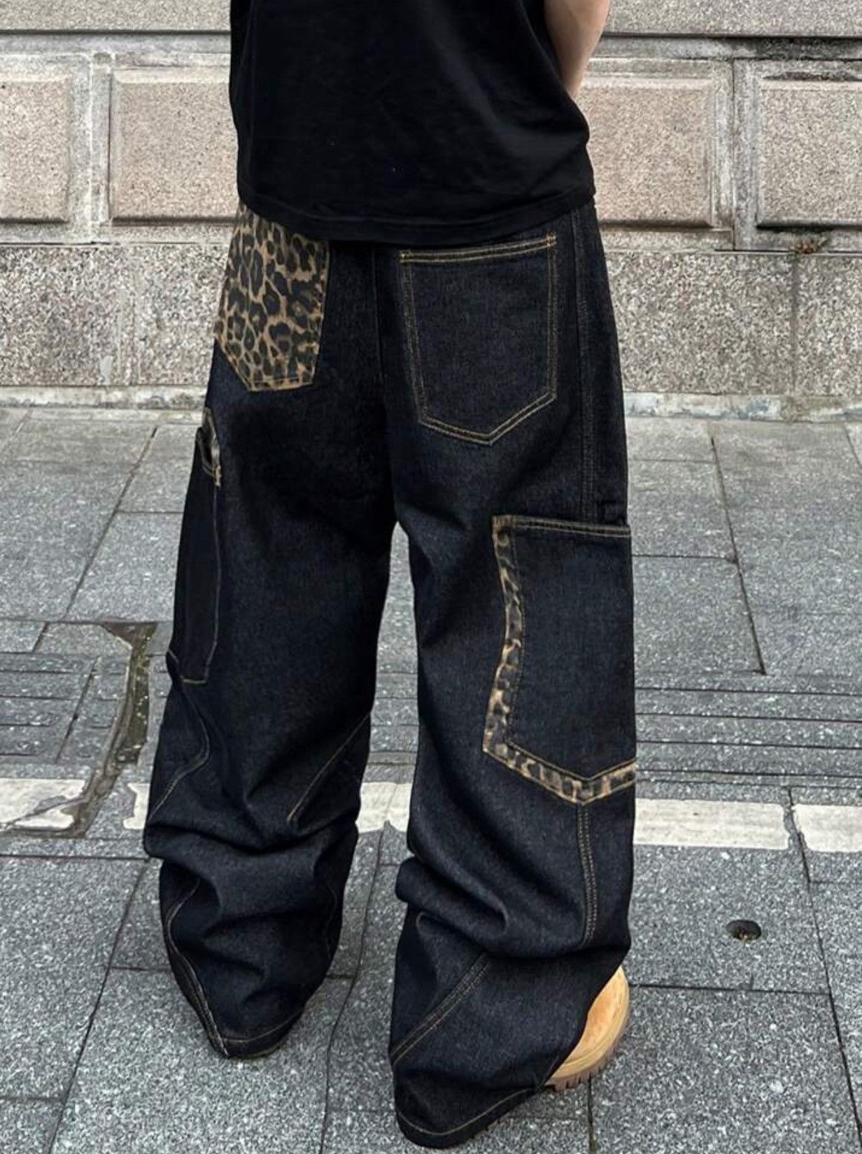 Jean Fukuoka x Hioki Baggy Patcwork Wide Leg Jeans Size US 33 - 9 Thumbnail