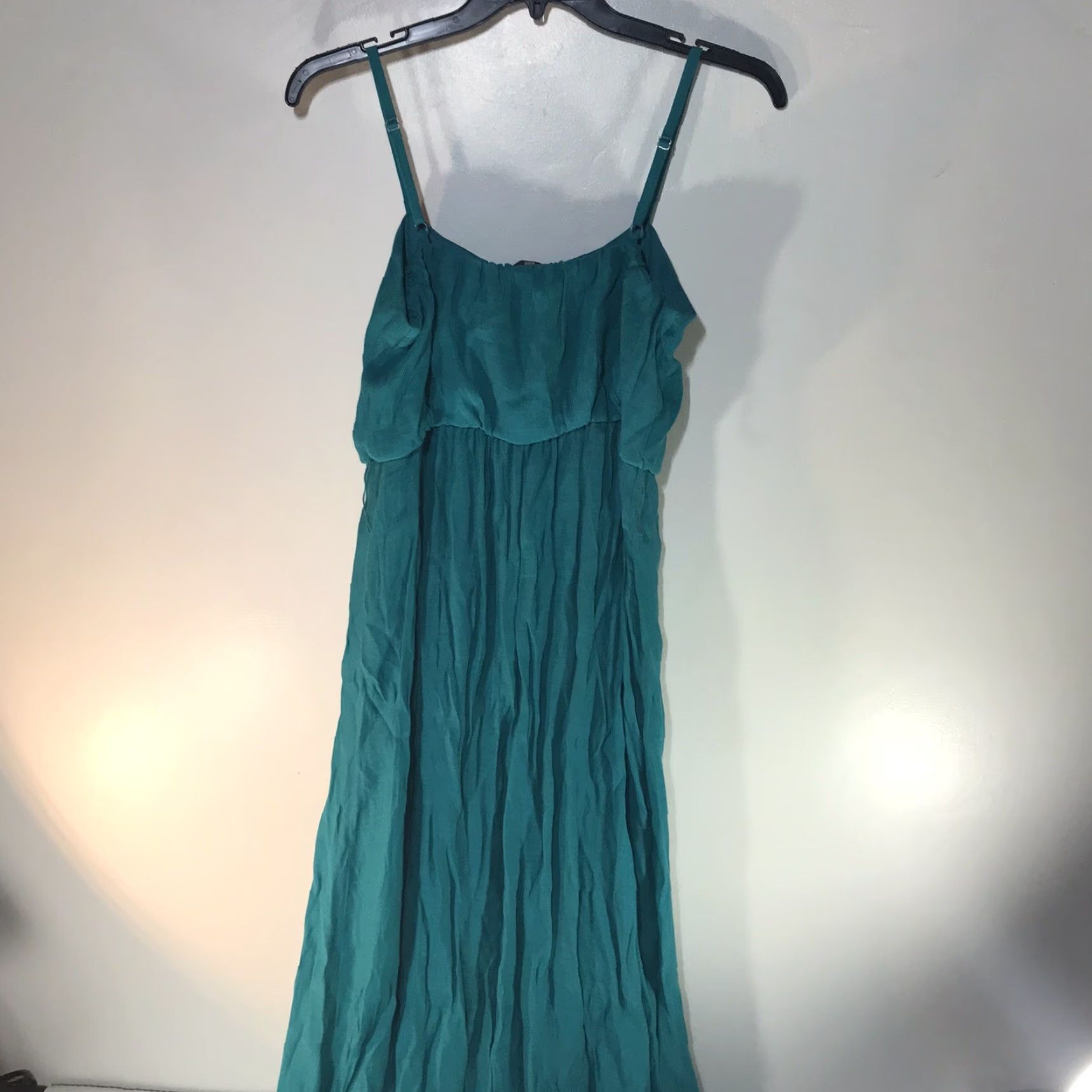 Vintage Iz Byer Women's Maxi Dress Sleeveless Ruffled Turquoise Bohemian Casual Party Summer XL Size XL / US 12-14 / IT 48-50 - 3 Thumbnail