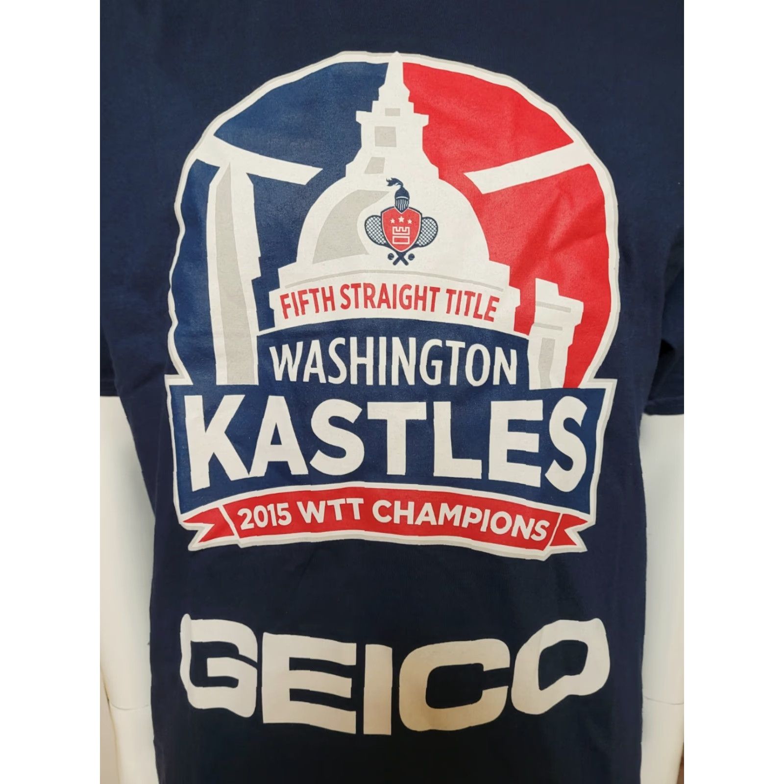 Gildan VINTAGE Washington Kastles WTT World Team Tennis Fifth Straight Champions T Shirt XL NEW Size US XL / EU 56 / 4 - 2 Thumbnail