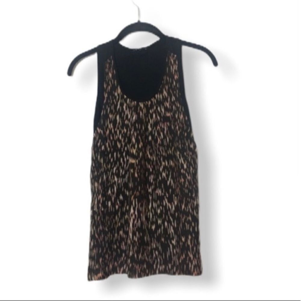 Theory Theory Silk Racerback Tank Top Women’s Size Small Black Abst Size S / US 4 / IT 40 - 2 Thumbnail