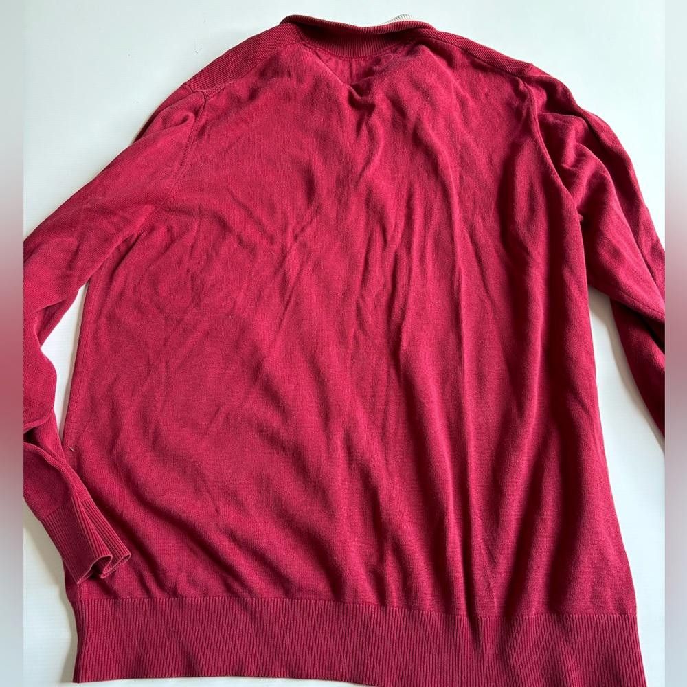 Tommy Hilfiger Tommy Hilfiger Red Quarter Zip Sweater Size US XXL / EU 58 / 5 - 2 Thumbnail