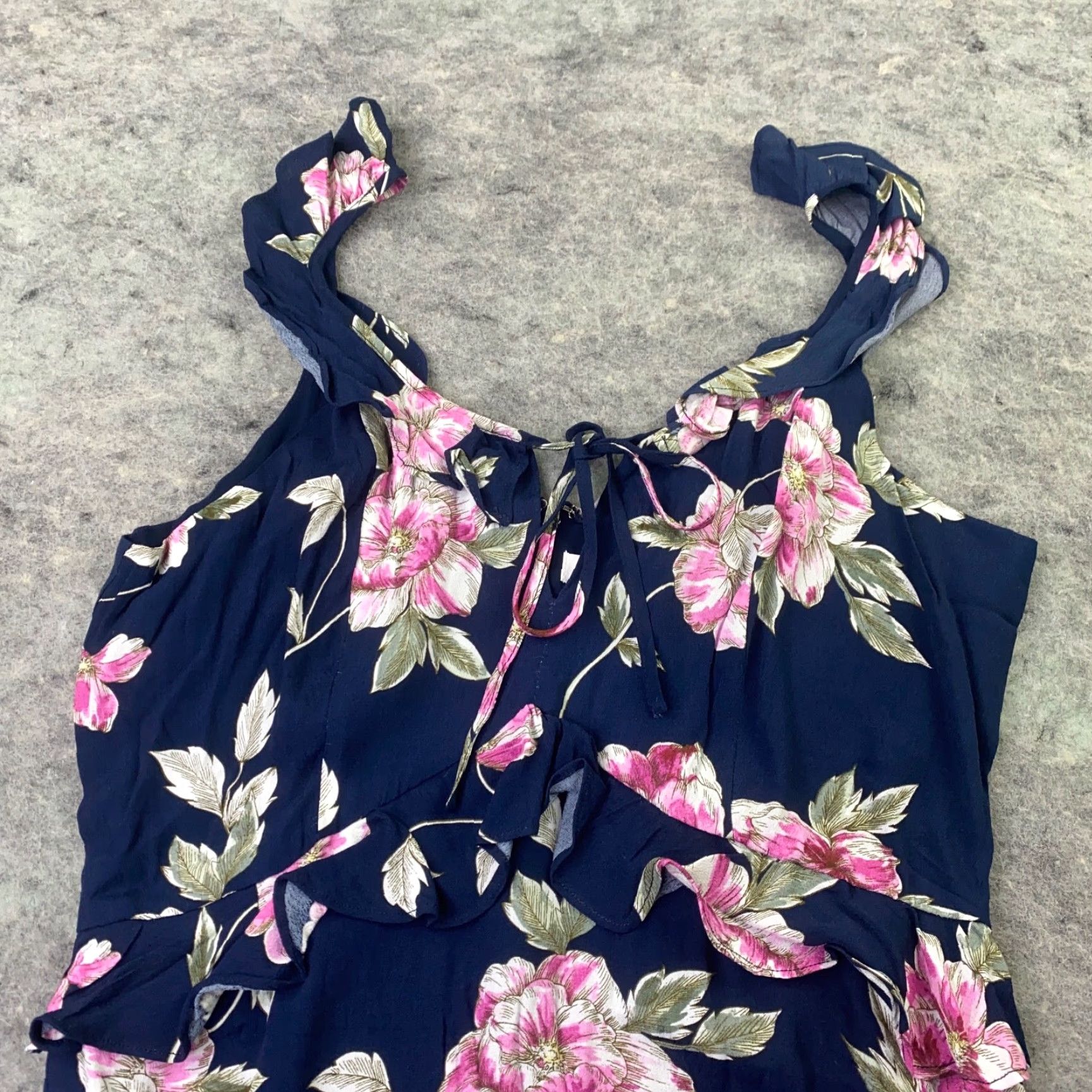Vintage CUPCAKES AND CASHMERE Womens Mini Dress Size 4 Blue Floral Halter Casual Size S / US 4 / IT 40 - 3 Thumbnail