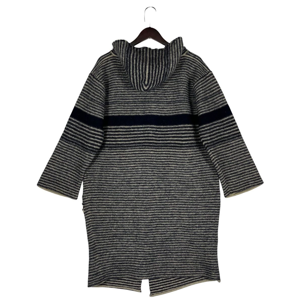 45rpm R By 45rpm Wool Striped Hoodie Duffle Coat Size L / US 10 / IT 46 - 17 Thumbnail