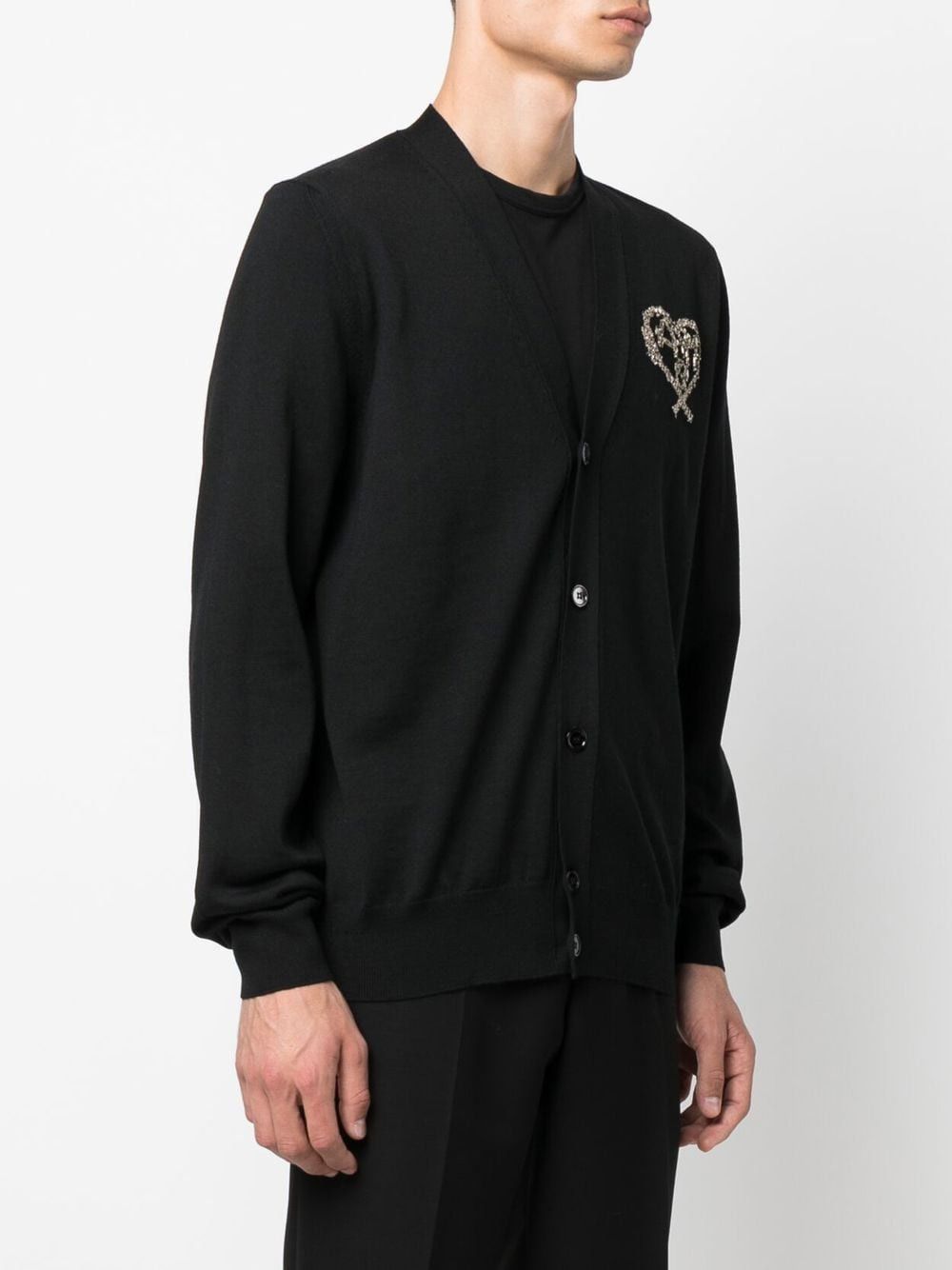 Alexander McQueen o1y1024 Cardigan In Black Size US L / EU 52-54 / 3 - 3 Thumbnail
