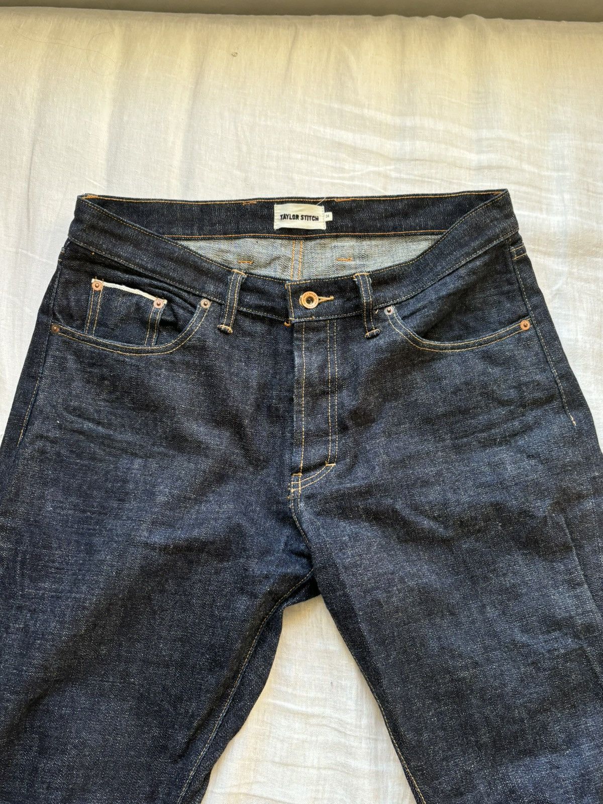 Jeans Taylor Stitch Democratic Yamaashi Orimono Recover Selvage Denim - Taglia 29x34 Blu