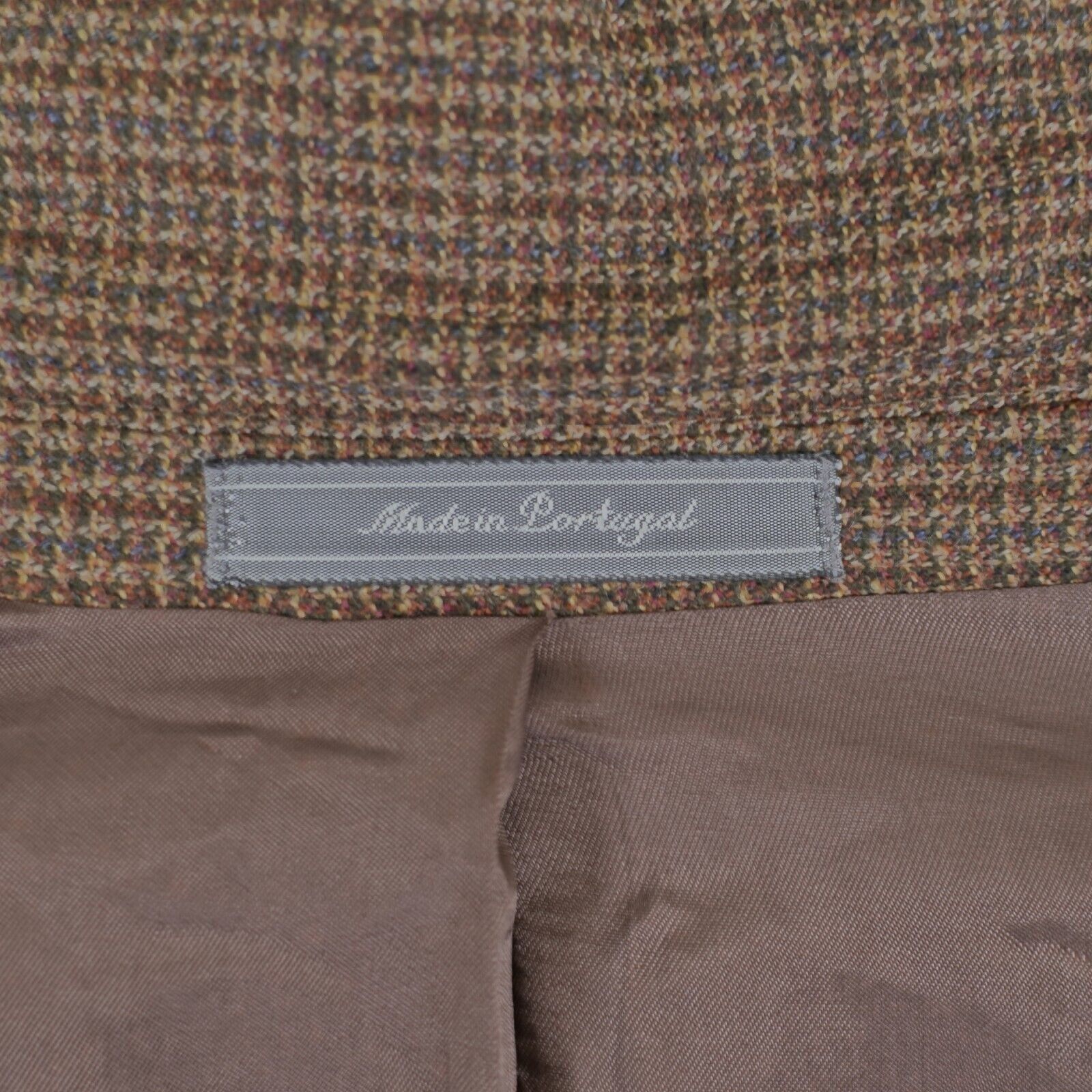 Designer Talbots Men Brown Tan Gray Check Tweed Wool 3 Button Sport C Size 42R - 11 Thumbnail