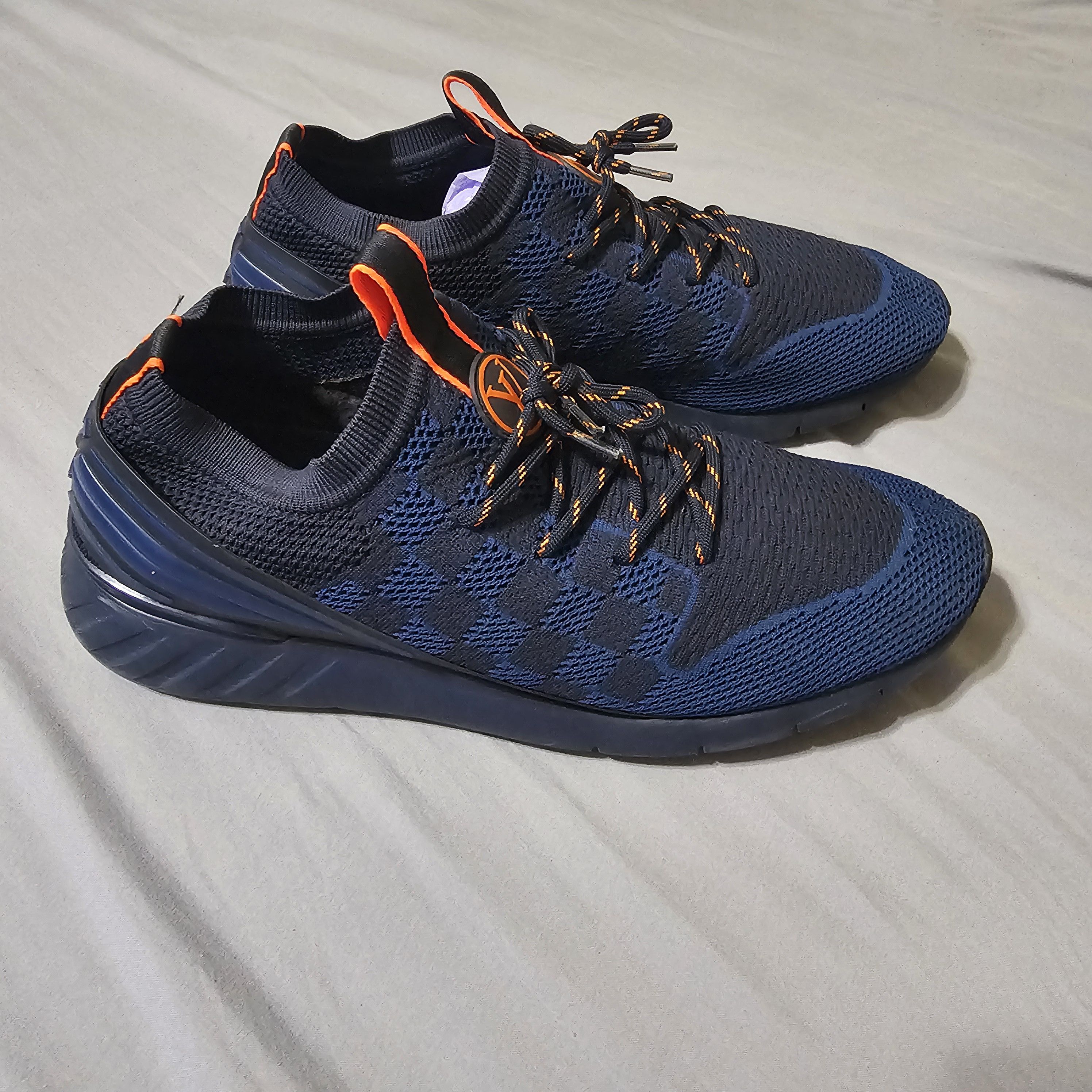 Louis Vuitton Louis Vuitton Navy Blue/Black Damier Knit Sneaker US 10.5 Size US 10.5 / EU 43-44 - 2 Thumbnail