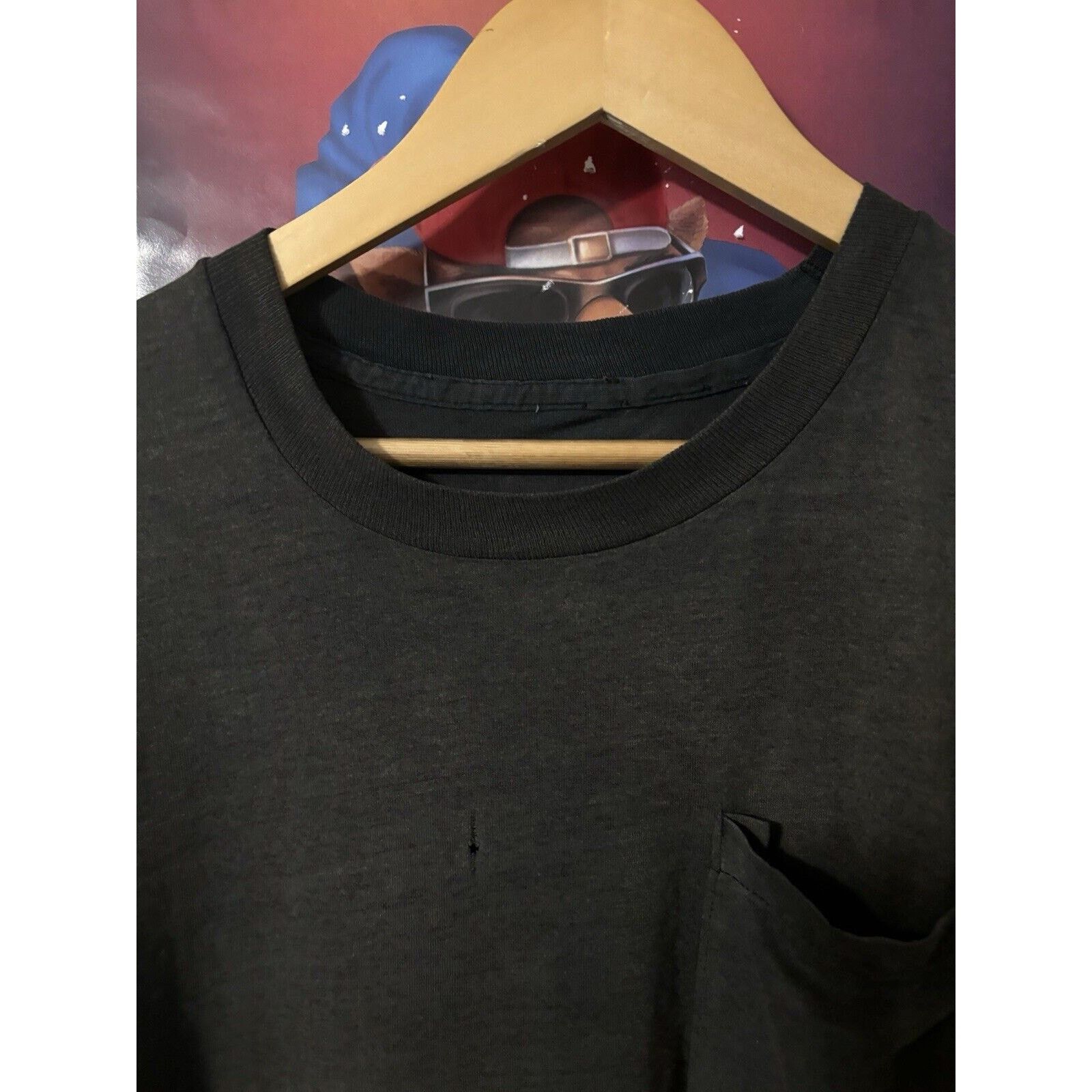 Other Vintage Faded Black Blank Shirt Size Unknown Distressed Size US L / EU 52-54 / 3 - 2 Thumbnail