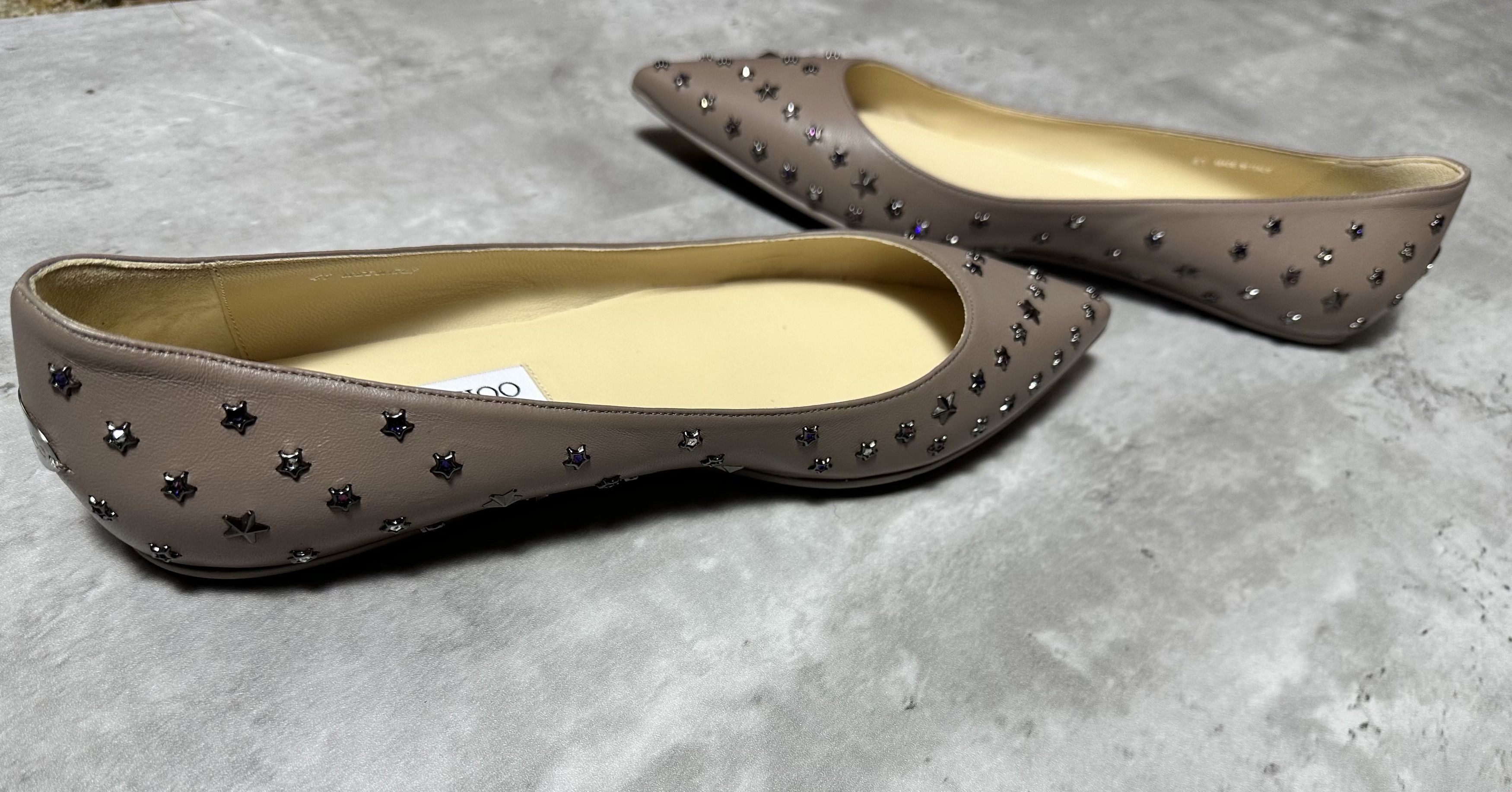 Jimmy Choo Jimmy Choo leather Taupe Flats with Star Studs Size US 11 / IT 41 - 4 Thumbnail