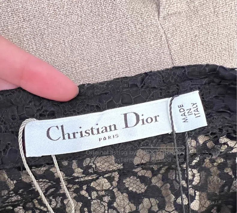 Dior Dior Black lace shirt Size XS / US 0-2 / IT 36-38 - 3 Thumbnail