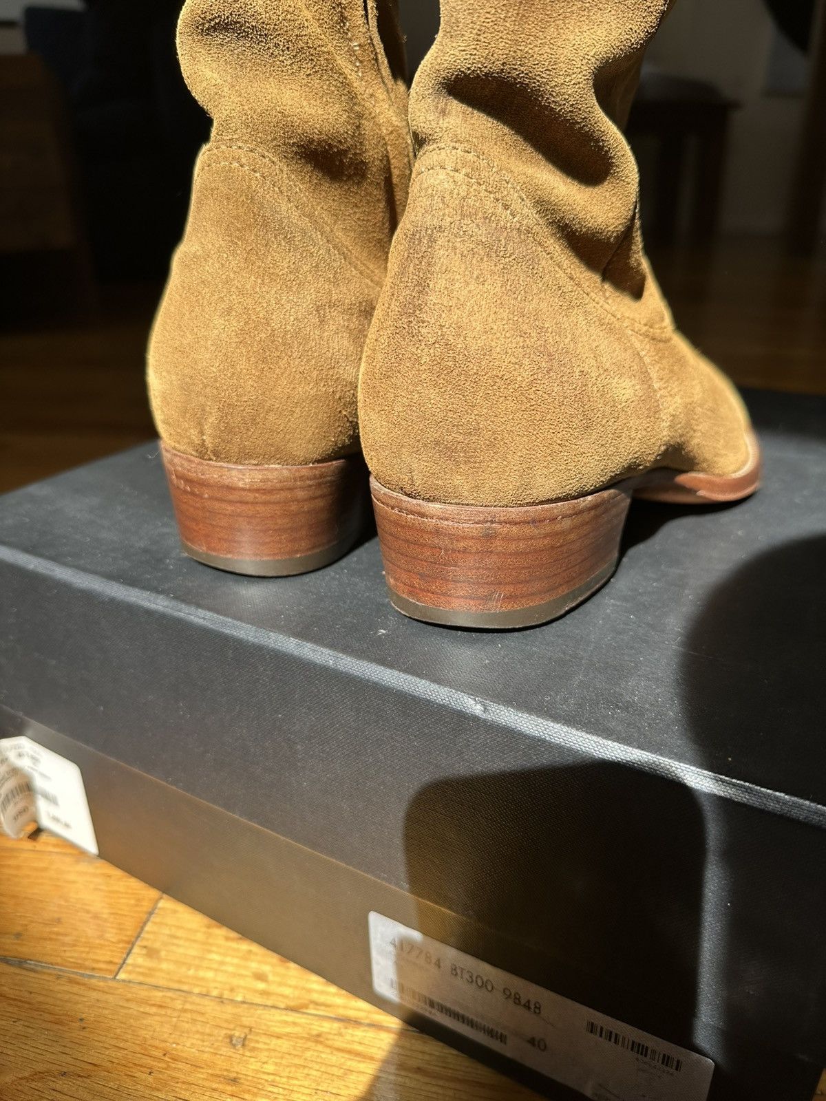 Saint Laurent Paris Hedi Slimane Wyatt Cowboy Boots Size US 7 / EU 40 - 10 Thumbnail