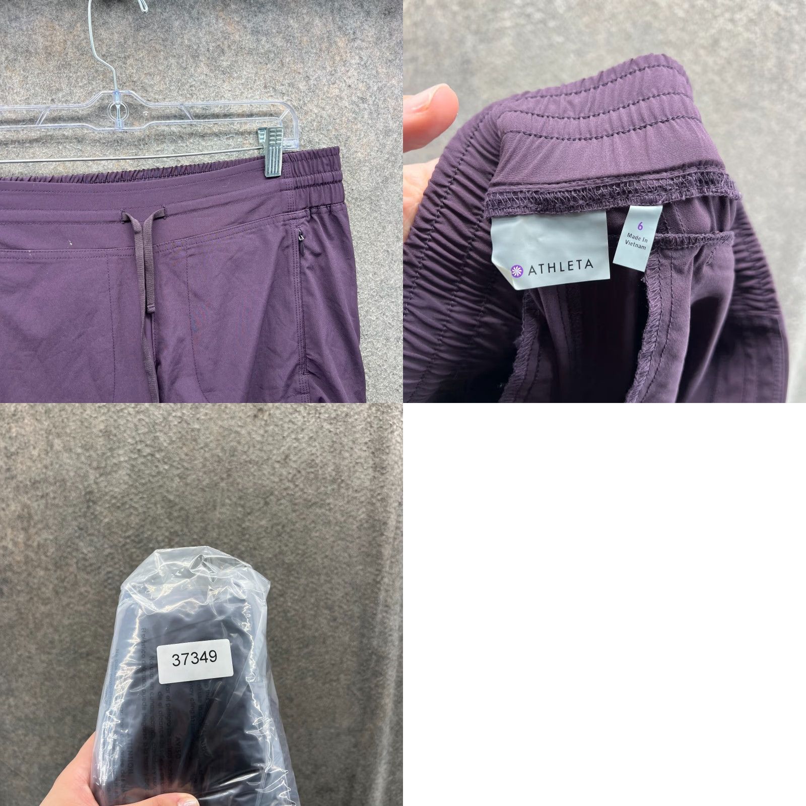 Athleta Athleta Pants Women 6 Purple Ruched Lightweight Jogger Nylon Athletic Size 28" / US 6 / IT 42 - 8 Thumbnail