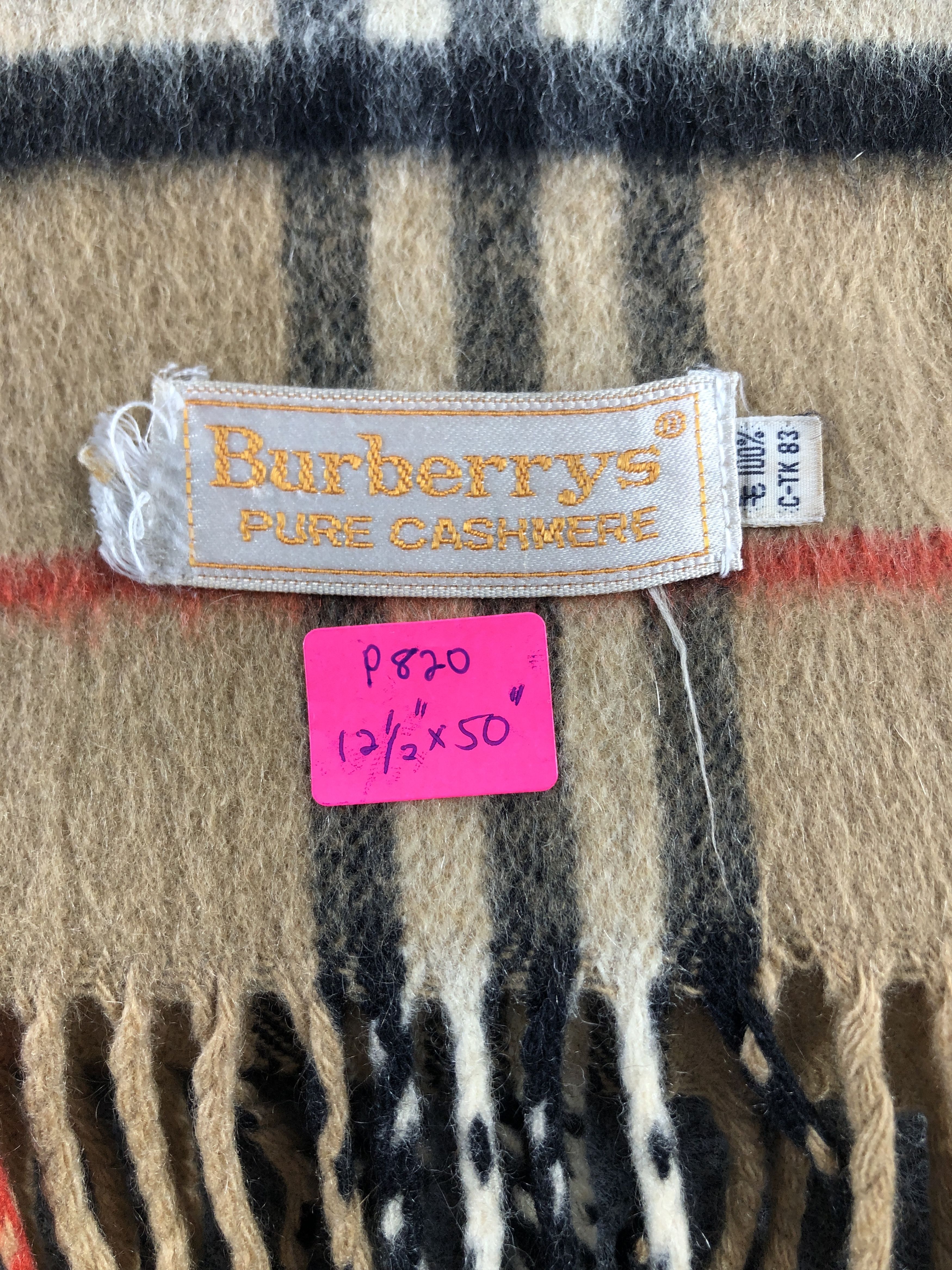 Burberry Burberry Cashmere Scarf / Muffler / Neckwear P820 Size ONE SIZE - 9 Thumbnail