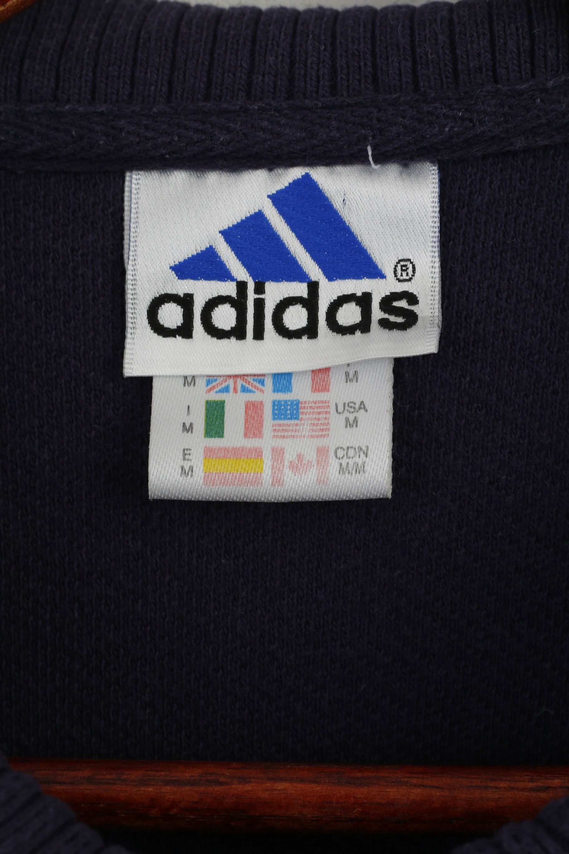 Adidas Adidas Men M Polo Shirt Navy Blue Cotton Vintage 7220 Size US M / EU 48-50 / 2 - 3 Thumbnail
