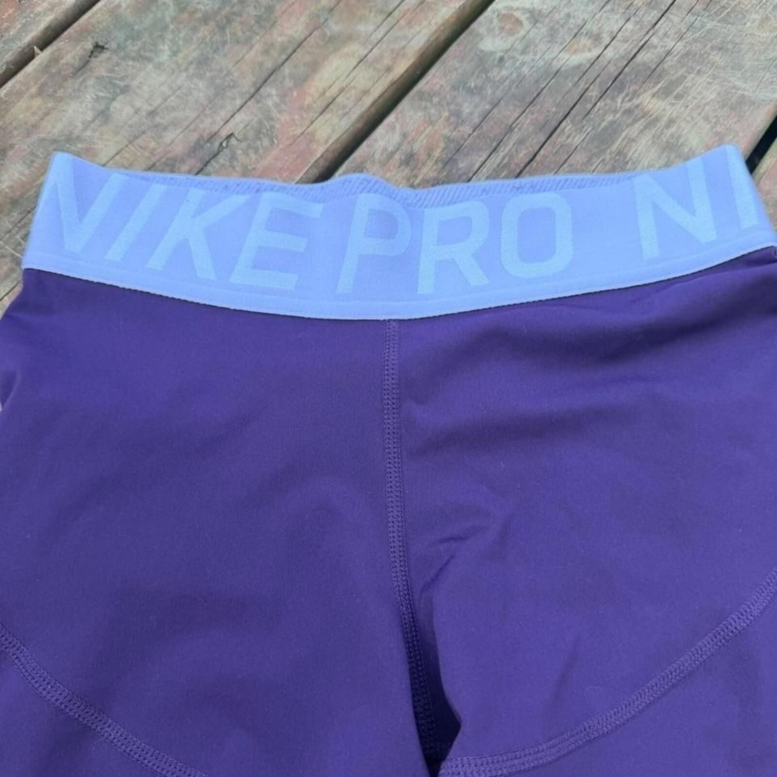 Nike Nike Pro Dri-FIT Womens Purple Compression Size 27" / US 4 / IT 40 - 2 Thumbnail