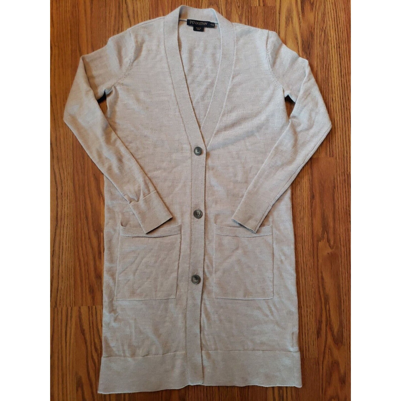 Pendleton Pendleton Merino Sweater Womens XXS Gray Long Cardigan Duste Size XXS / US 00 / IT 34 - 2 Thumbnail