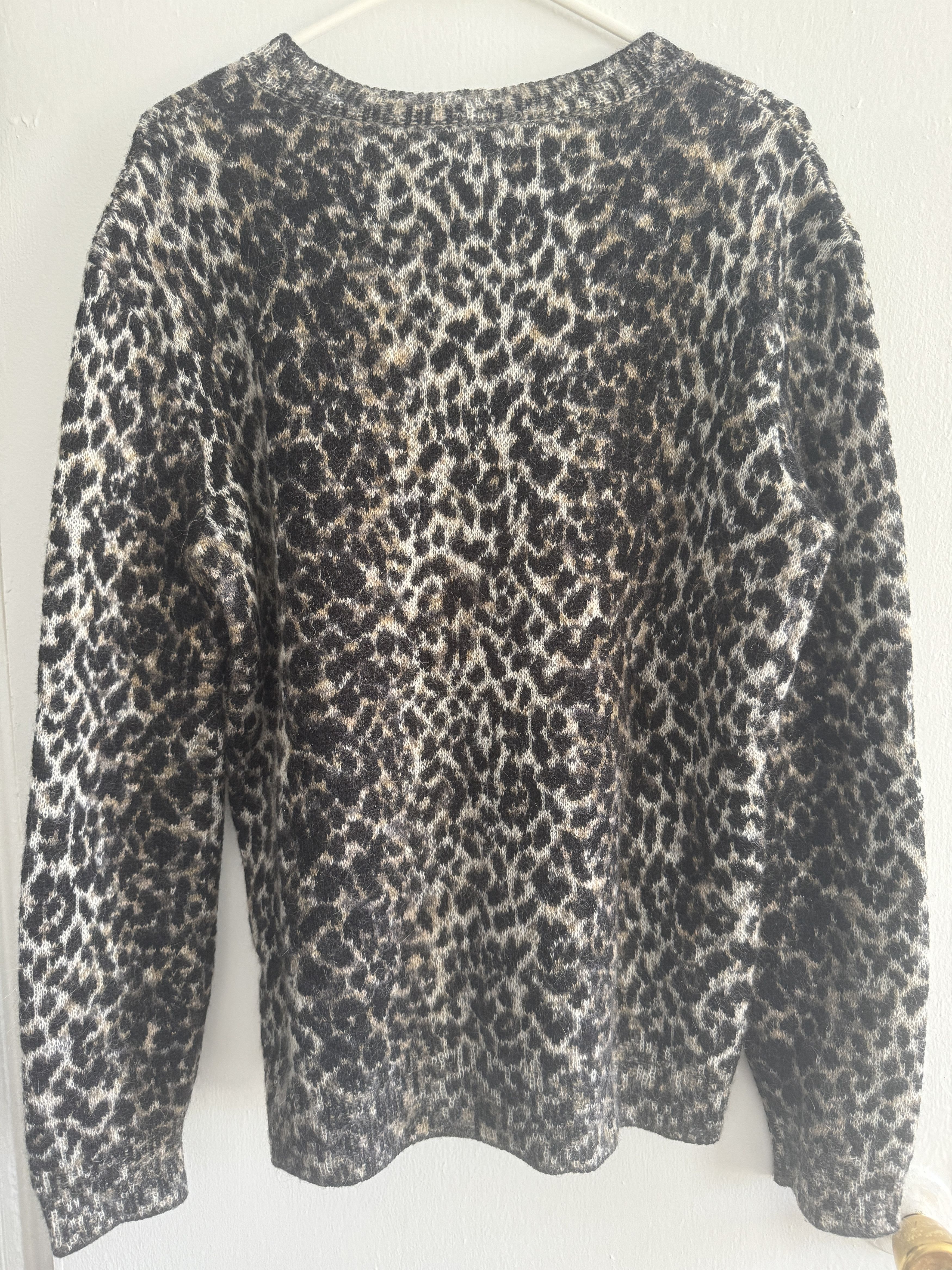 Saint Laurent Paris Saint Laurent Leopard-Jacquard Knitted Sweater Size US M / EU 48-50 / 2 - 2 Thumbnail