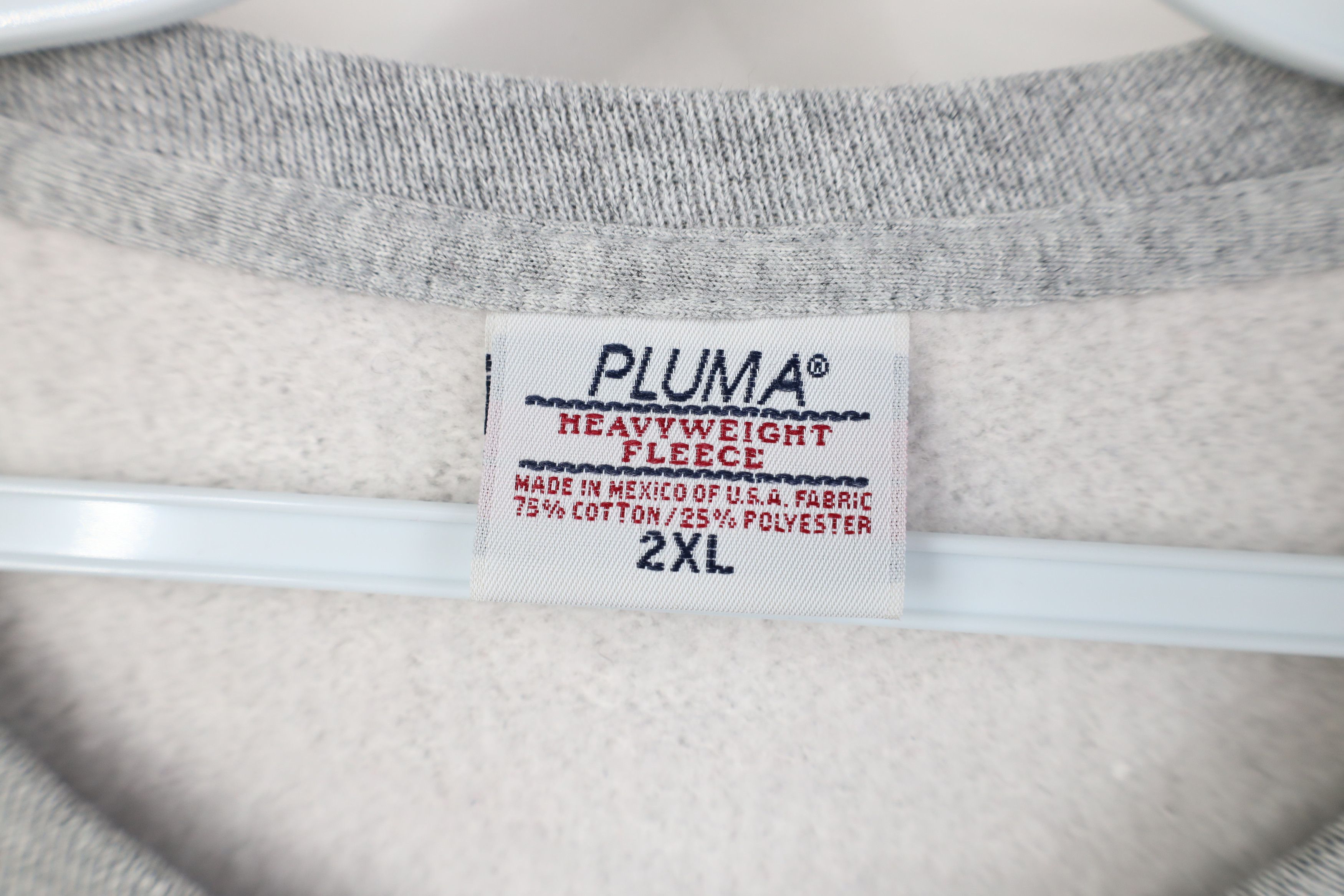 Vintage Vintage 90s Streetwear Blank Heavy Sweatshirt Heather Gray Size US XXL / EU 58 / 5 - 6 Thumbnail