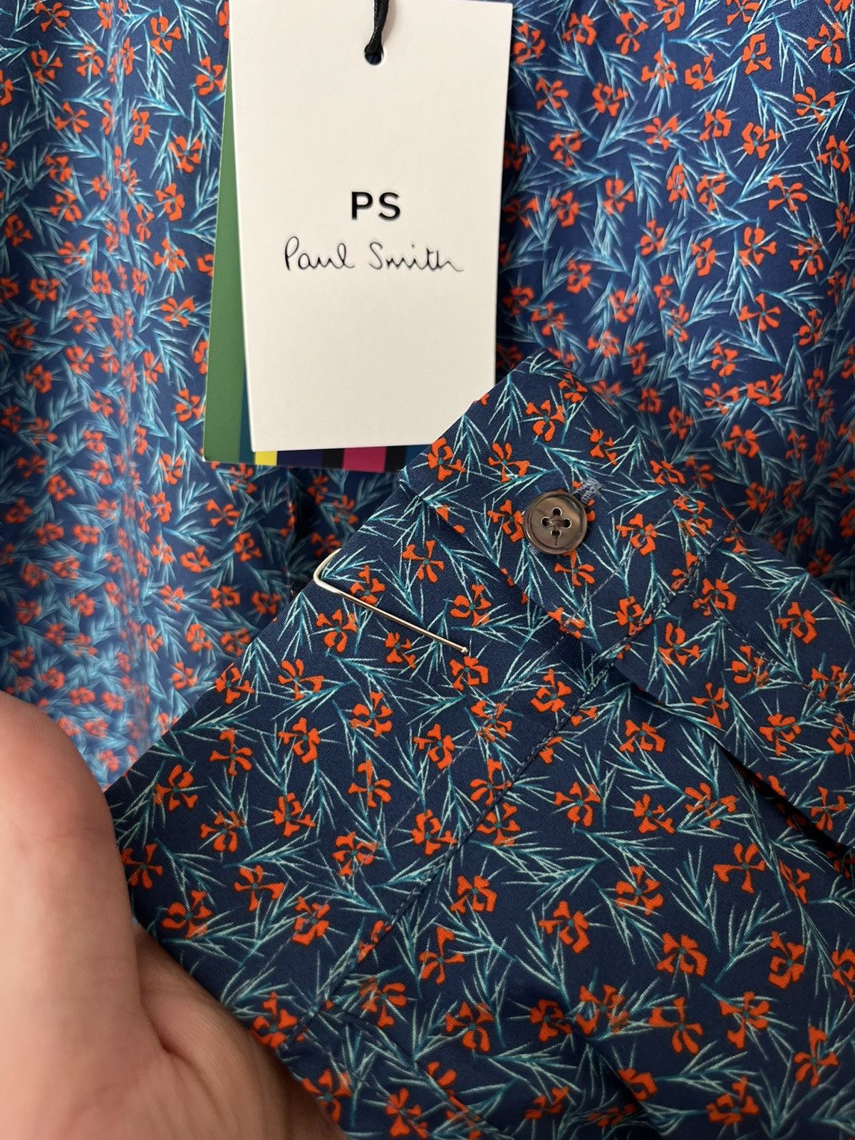 Paul Smith Paul Smith Long Sleeve Shirt Floral Motive Flowers Button Up Size US XL / EU 56 / 4 - 7 Thumbnail