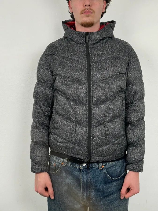Armani Collezioni Armani Collezioni Grey Red Nylon Reversible Quilted Puffer Jacket Size US M / EU 48-50 / 2 - 5 Thumbnail